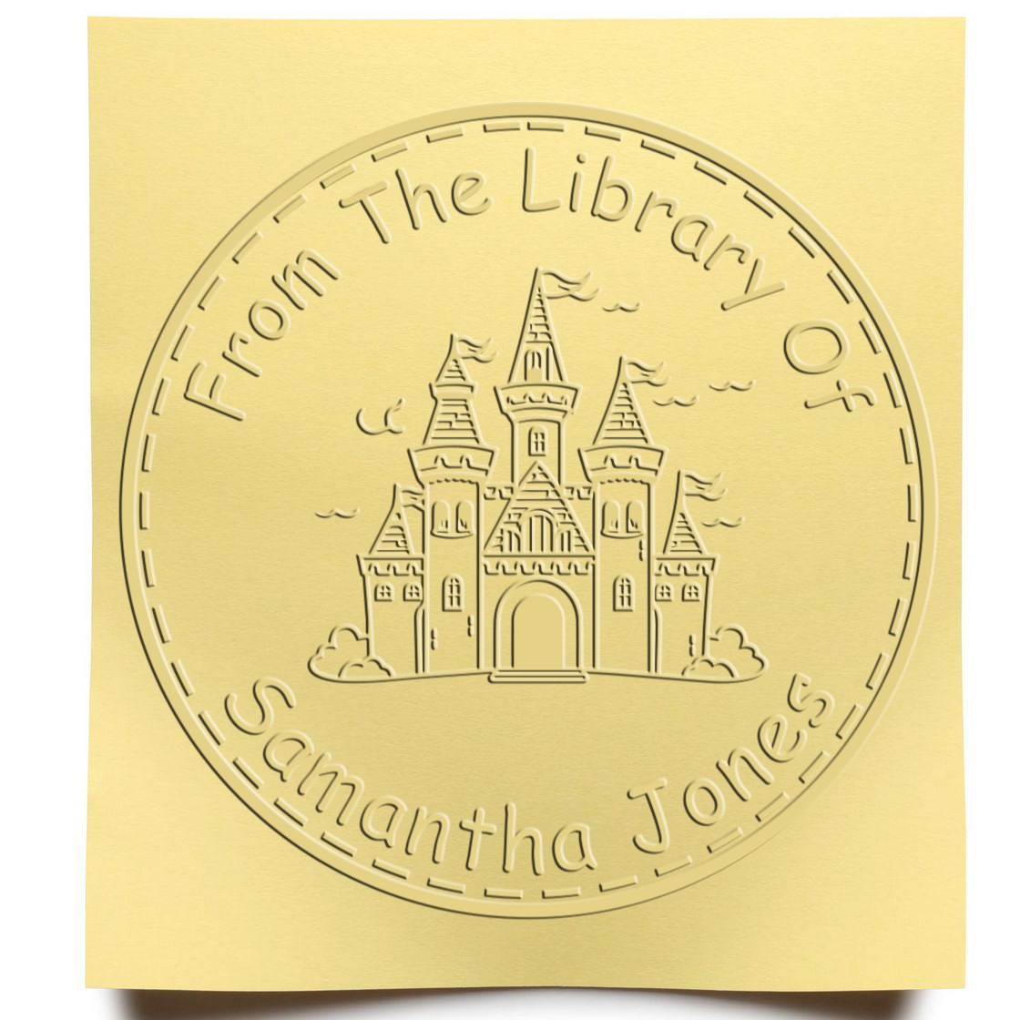 Ironclad Bastion Castle Handheld Personalized Library Ownership Embossing Seal - Engineer Seal Stamps