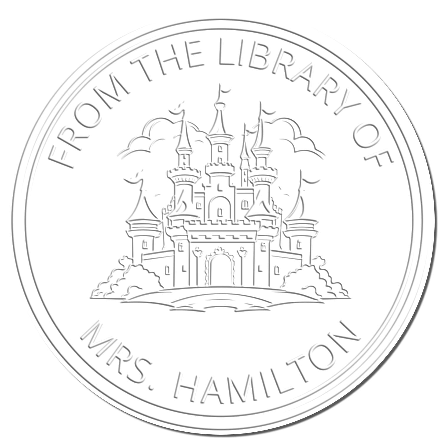 Soft Mystic Towers Castle Customized Read It Love It Embossing Seal - Engineer Seal Stamps