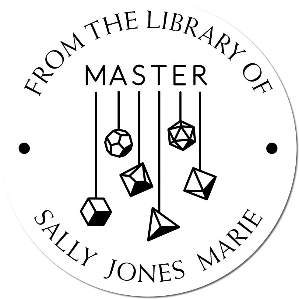 Ring of Invisibility Gamer Self-Inking Custom-Made Ex Libris Stamp - Engineer Seal Stamps