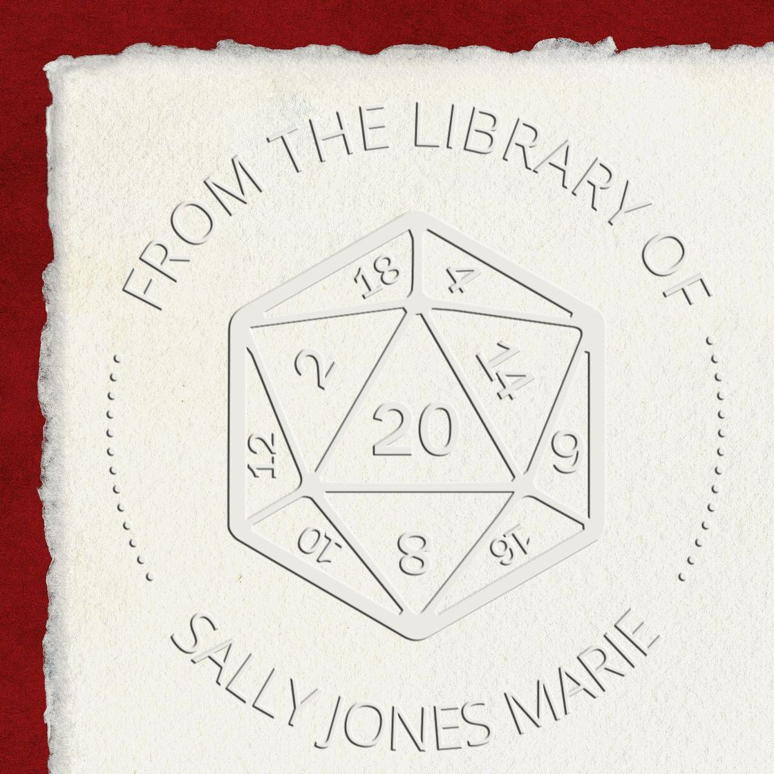 Soft Cloak of Shadows Gamer Custom-Made Ex Libris Embosser