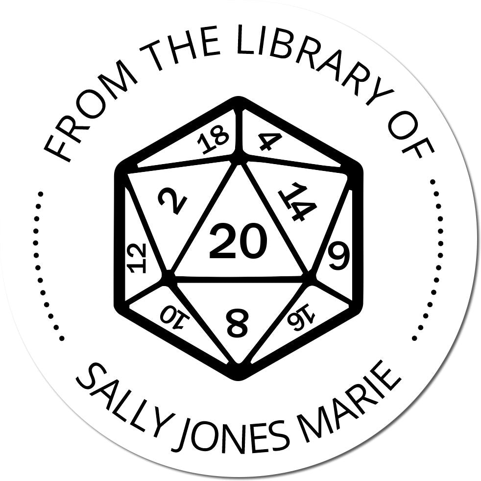 Cloak of Shadows Gamer Self-Inking Custom-Made Ex Libris Bookplate Stamp - Engineer Seal Stamps