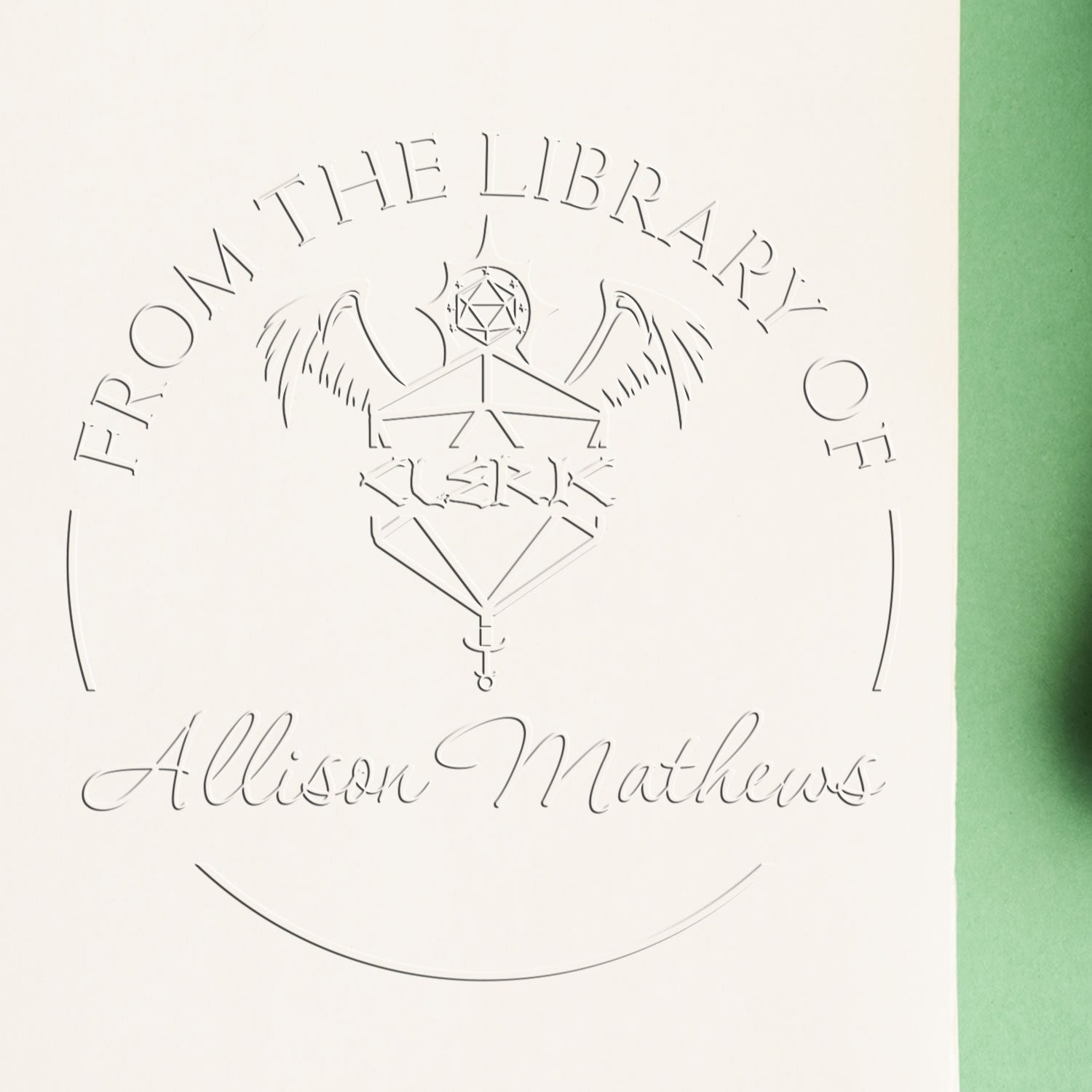Soft Gauntlets of Ogre Power Gamer Custom-Made Ex Libris Bookplate Embosser