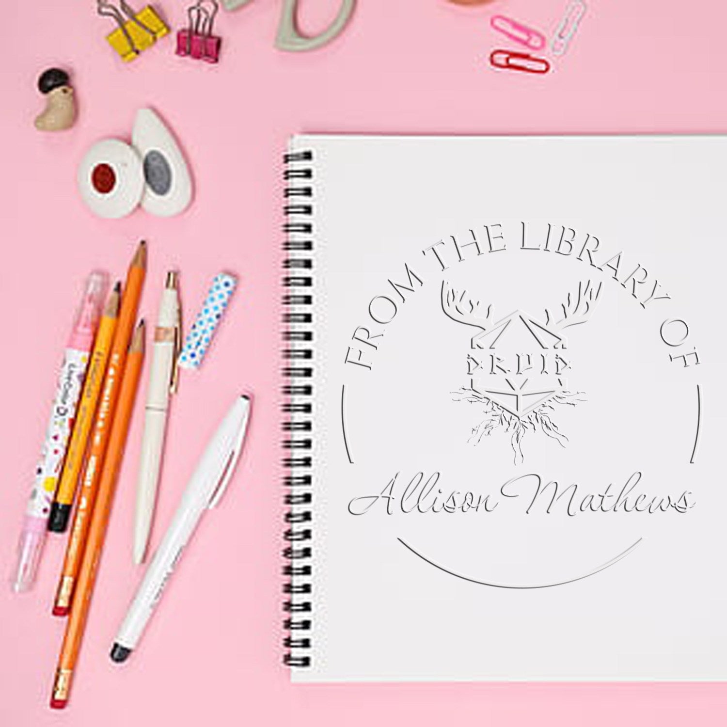 Soft Helm of Telepathy Gamer Custom-Made Ex Libris Bookplate Seal - Engineer Seal Stamps