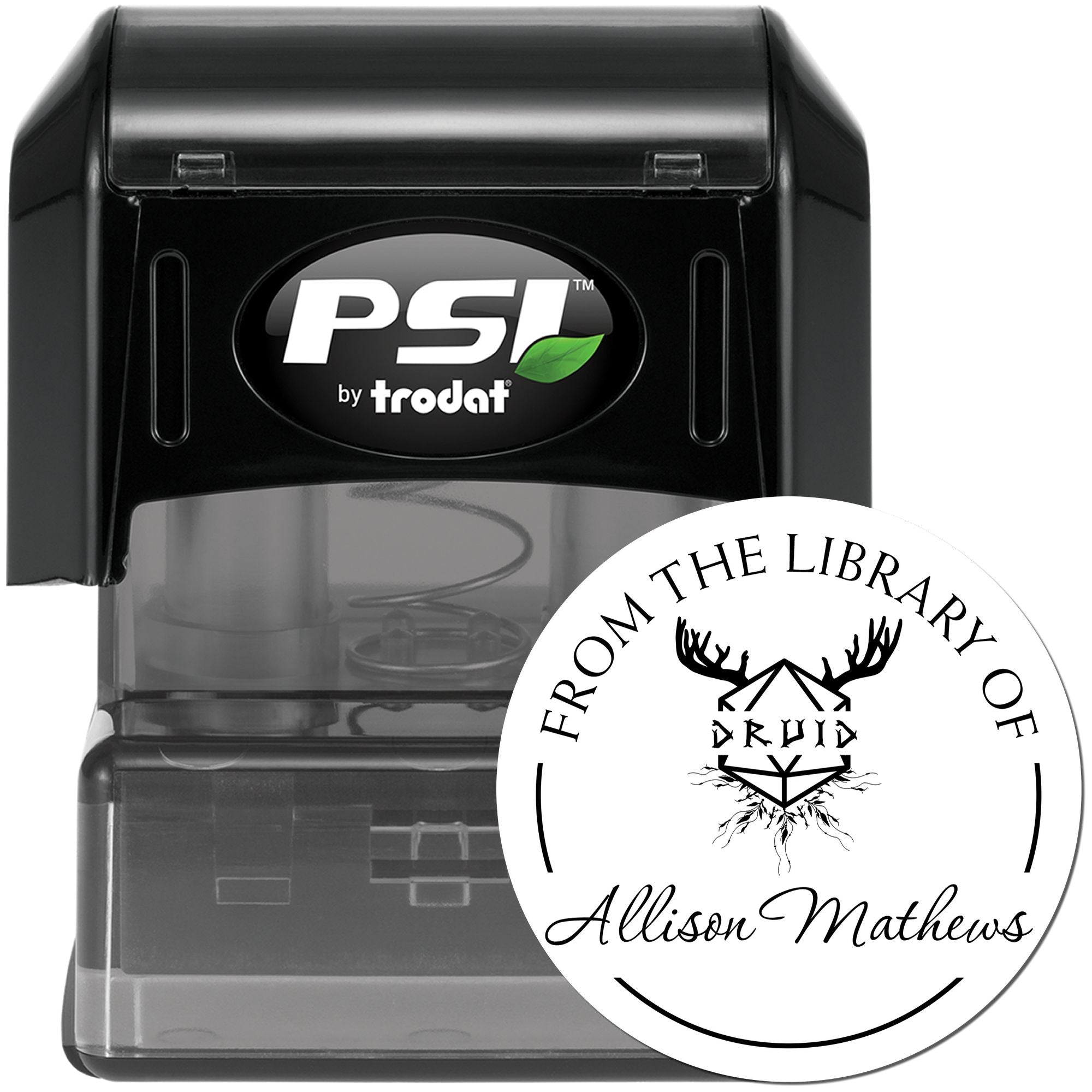 Helm of Telepathy Gamer Pre-Inked Personalizable Book Lover Gift Stamp - Engineer Seal Stamps