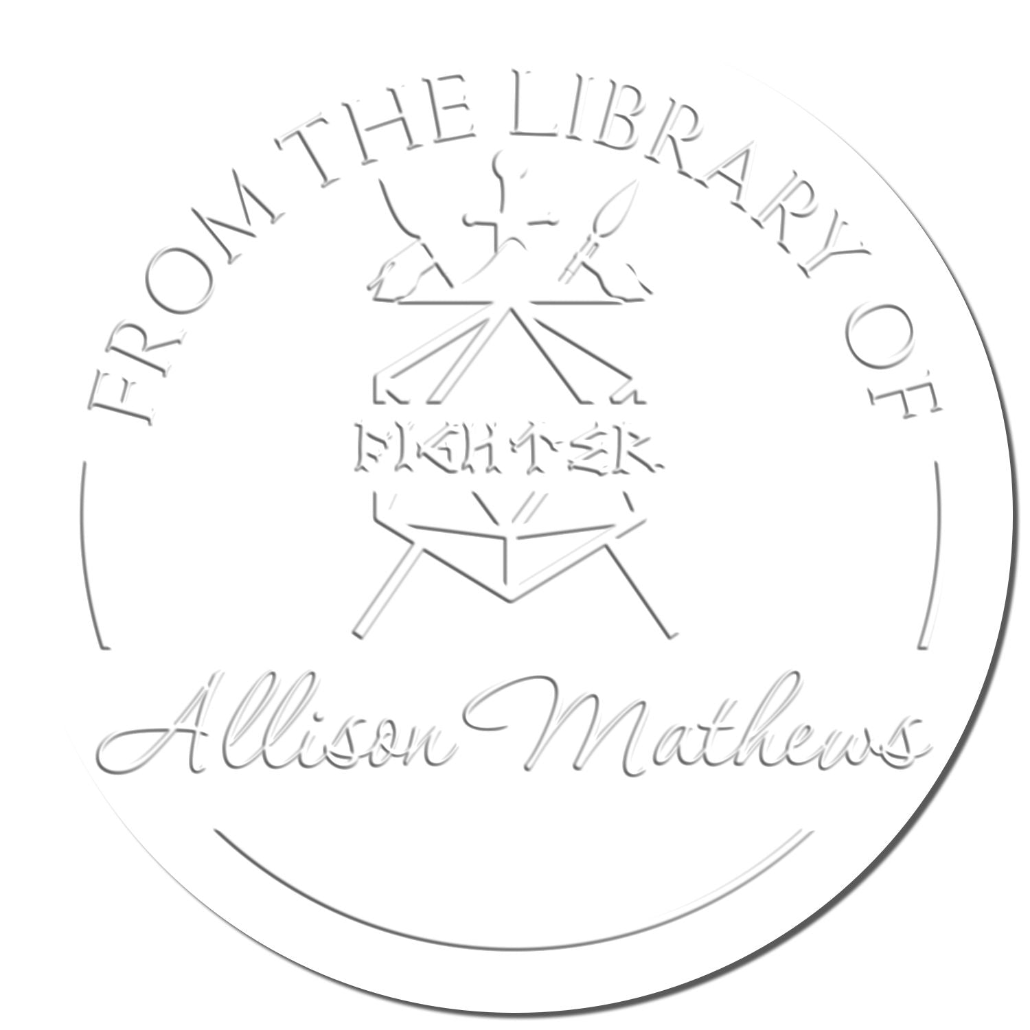 Soft Girdle of Giant Strength Gamer Custom-Made Ex Libris Bookplate Embossing Seal - Engineer Seal Stamps