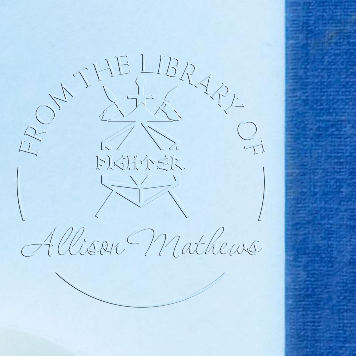 Girdle of Giant Strength Gamer Desk Custom-Made Library Bookplate Embosser - Engineer Seal Stamps