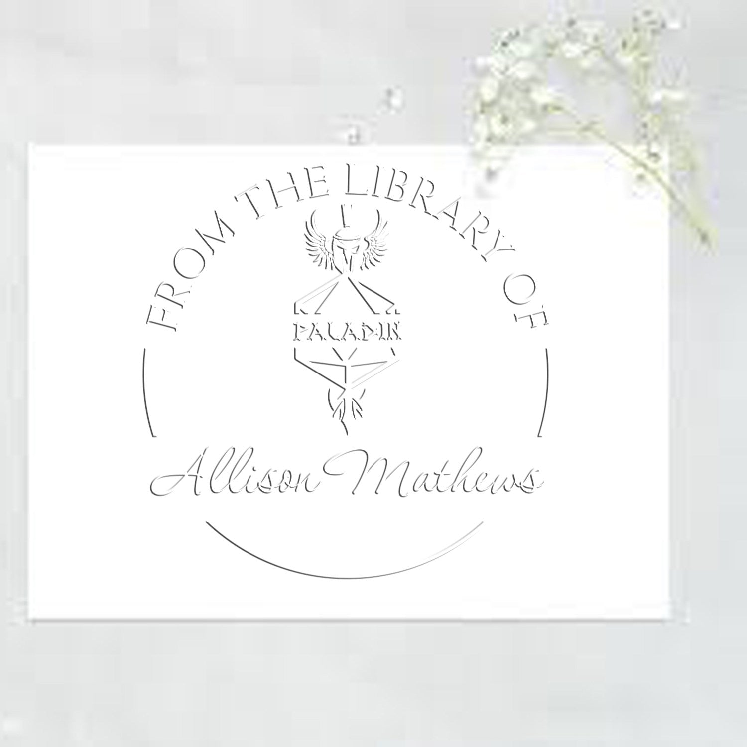 Soft Wand of Fireballs Gamer Custom-Made Ex Libris Art Seal - Engineer Seal Stamps