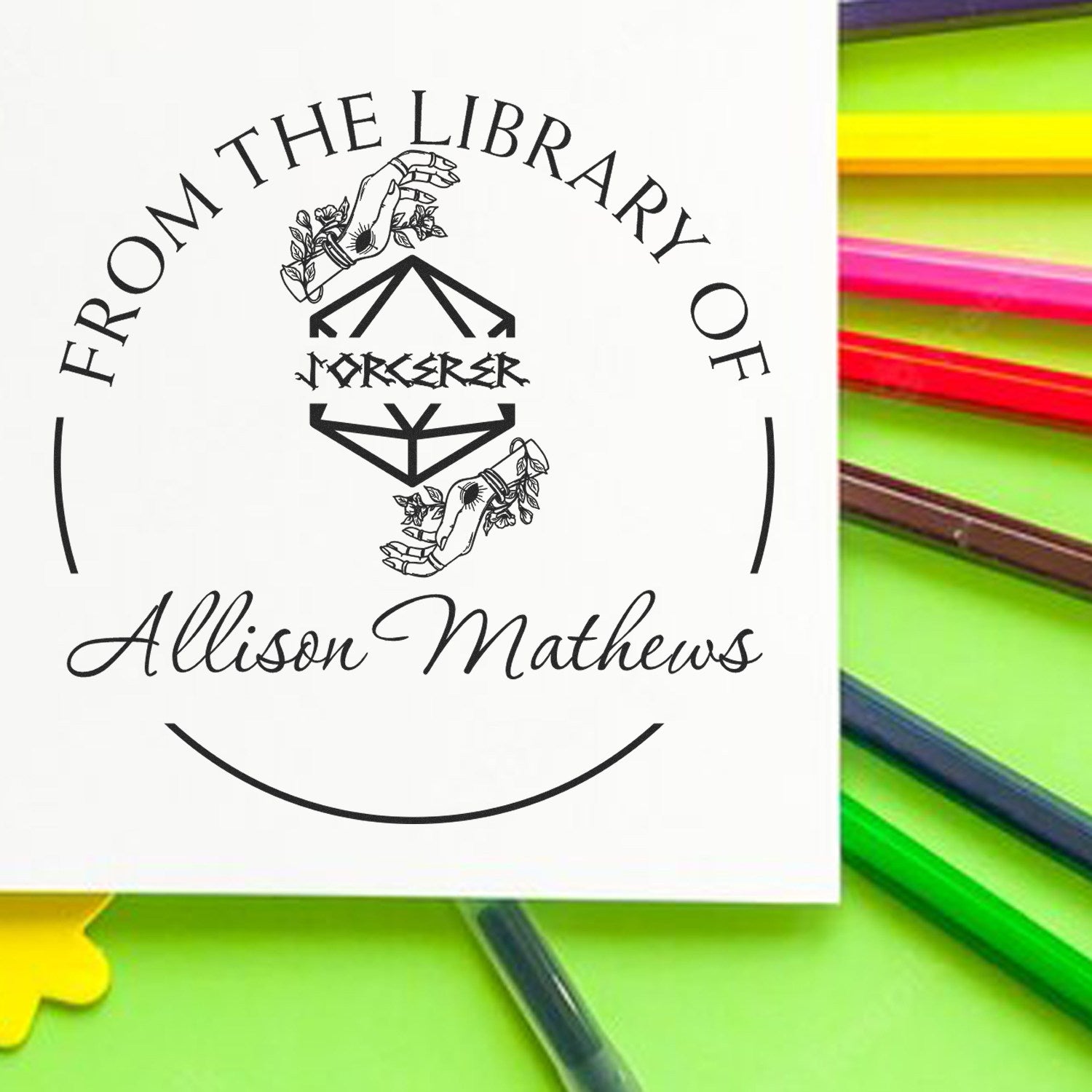 Robe of Stars Gamer Self-Inking Custom-Made This Book Belongs To Stamp - Engineer Seal Stamps