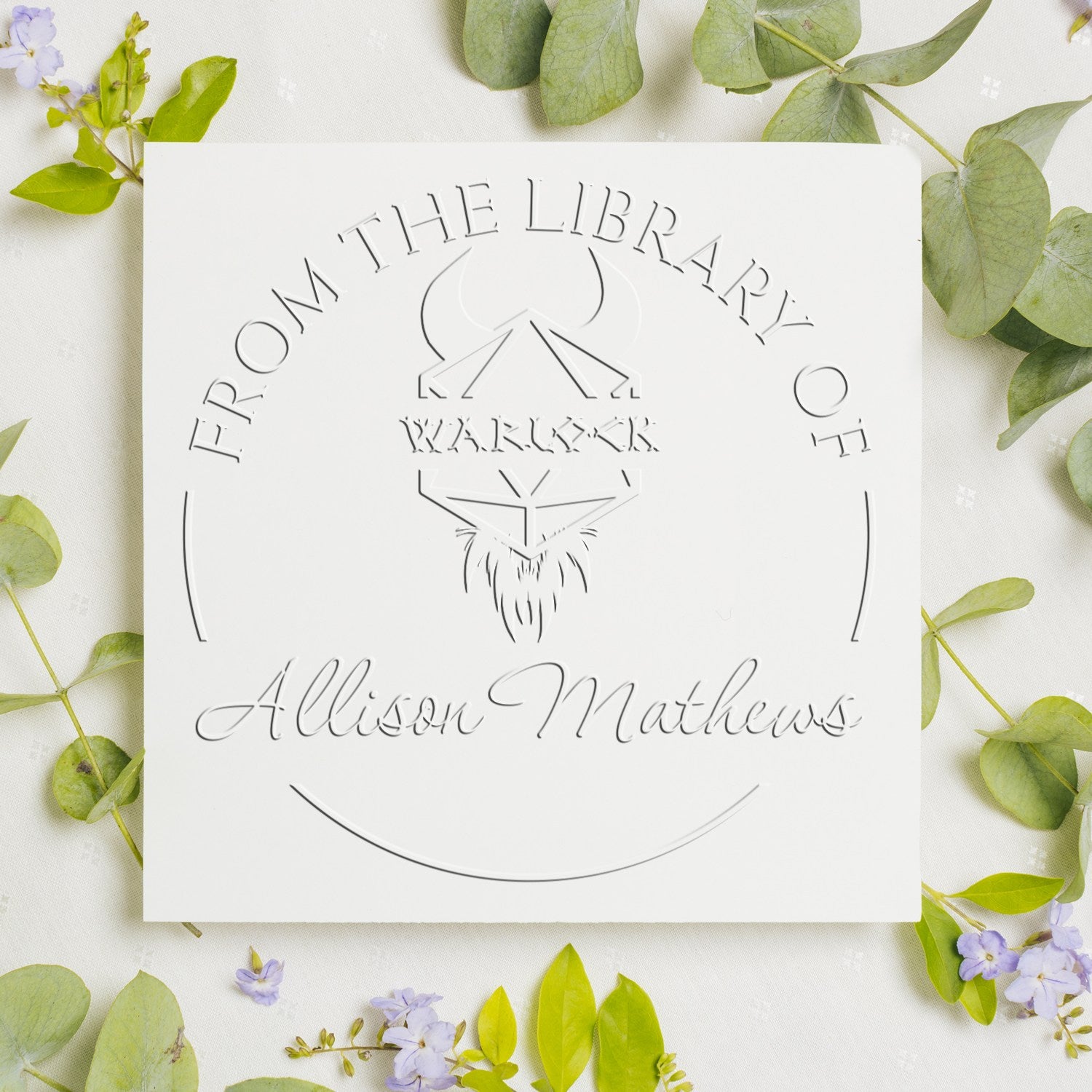 Soft Belt of Dwarvenkind Gamer Custom-Made Ex Libris Library Embossing Seal