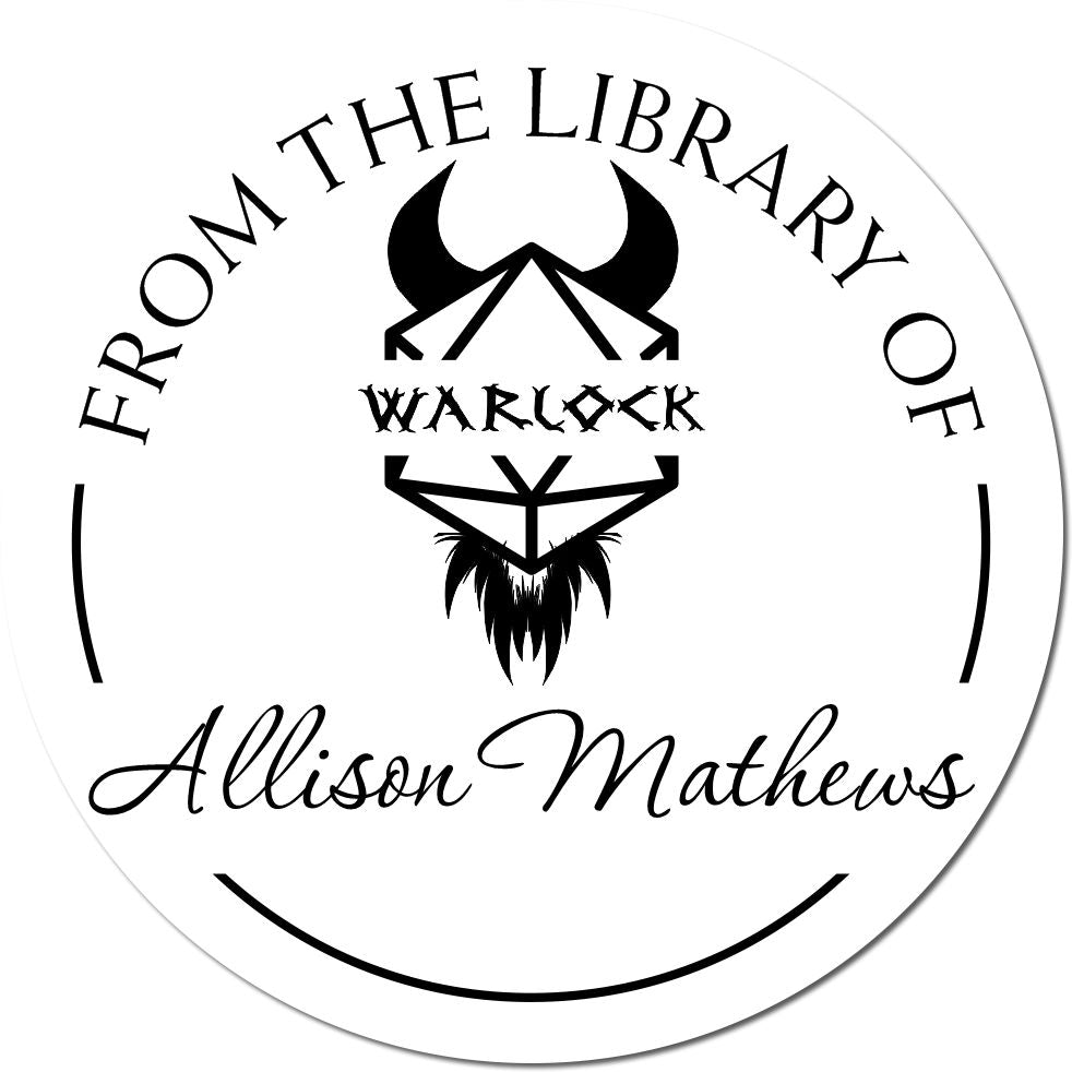 Belt of Dwarvenkind Gamer Self-Inking Custom-Made Book Label Stamp - Engineer Seal Stamps