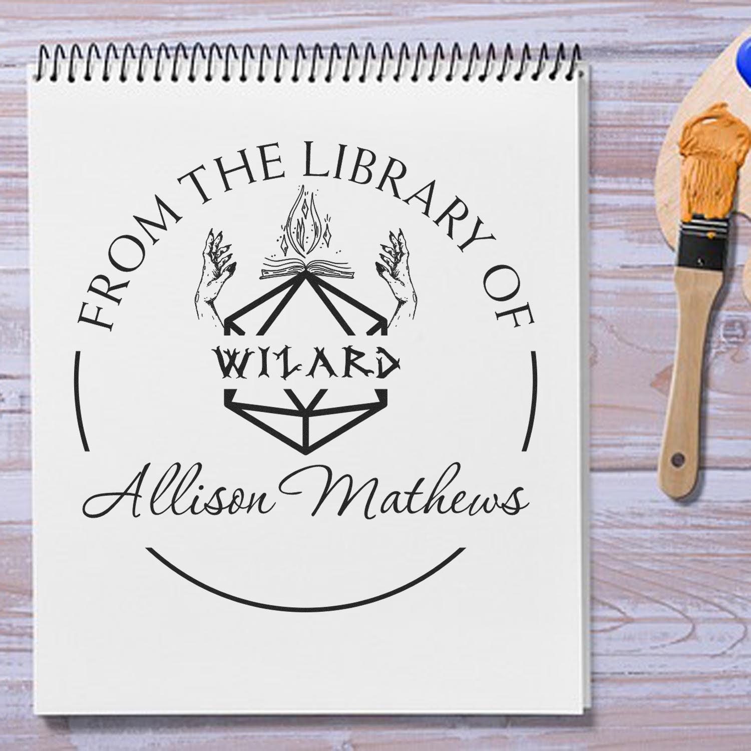 Crown of the Forest Gamer Self-Inking Custom-Made Library Book Stamp - Engineer Seal Stamps