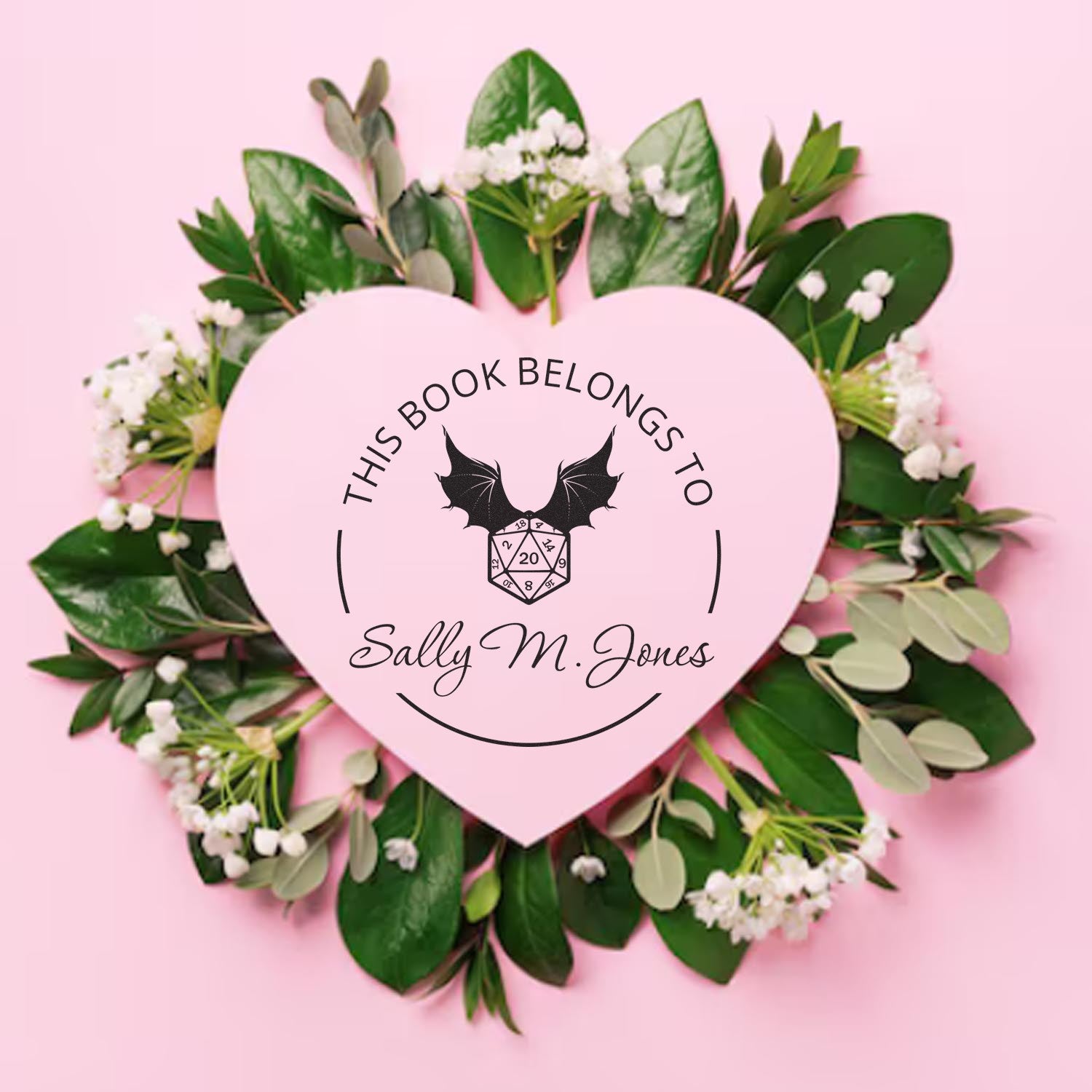 Gem of Seeing Gamer Pre-Inked Customizable Ex Libris Bookplate Stamp - Engineer Seal Stamps