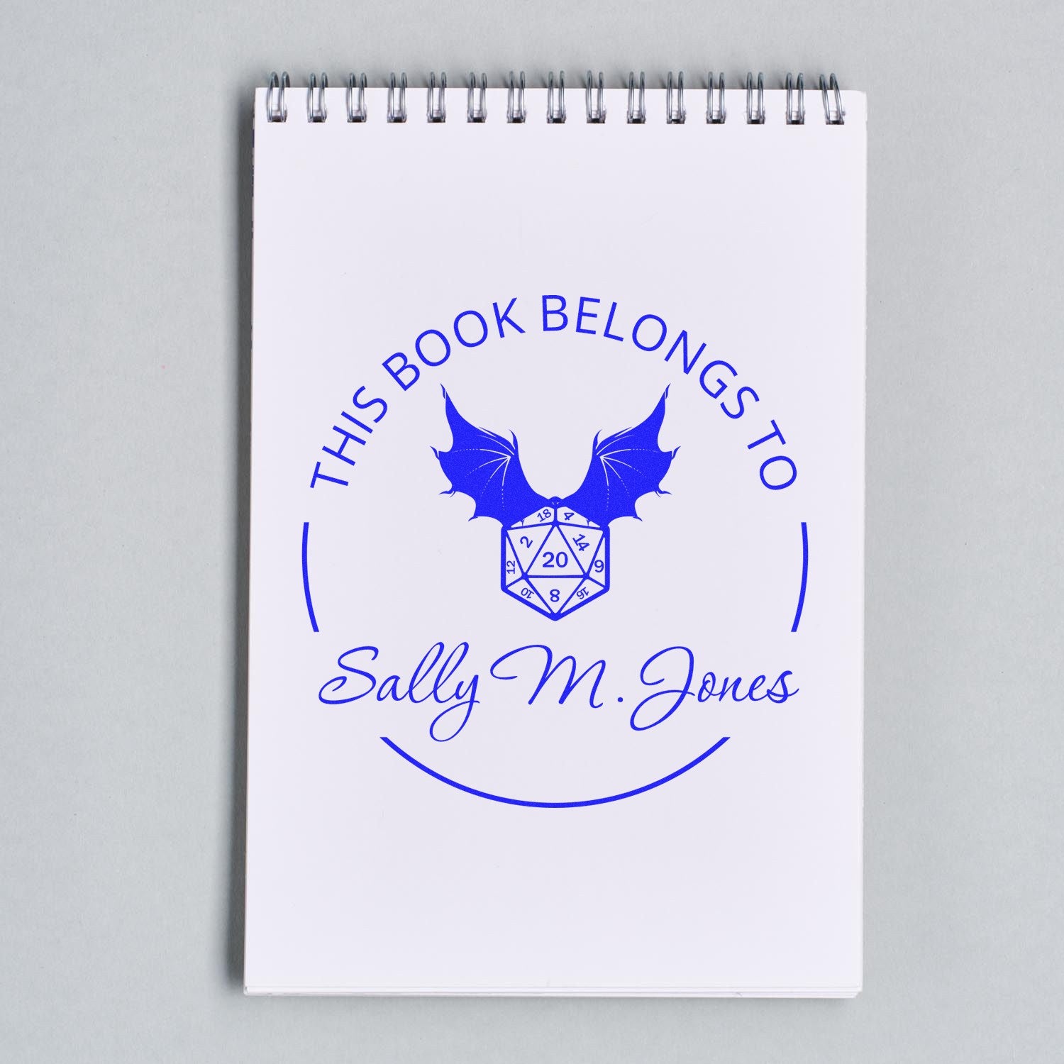 Gem of Seeing Gamer Pre-Inked Customizable Ex Libris Bookplate Stamp - Engineer Seal Stamps