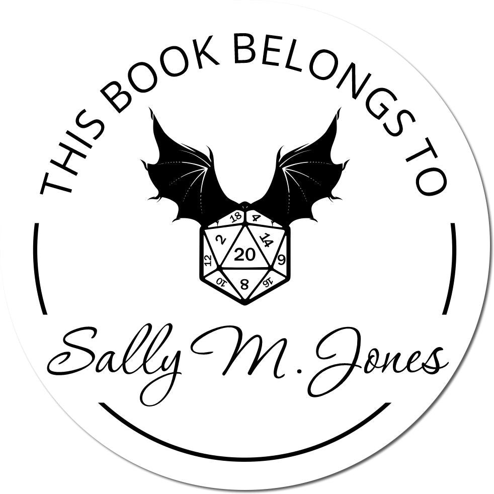 Gem of Seeing Gamer Pre-Inked Customizable Ex Libris Bookplate Stamp - Engineer Seal Stamps