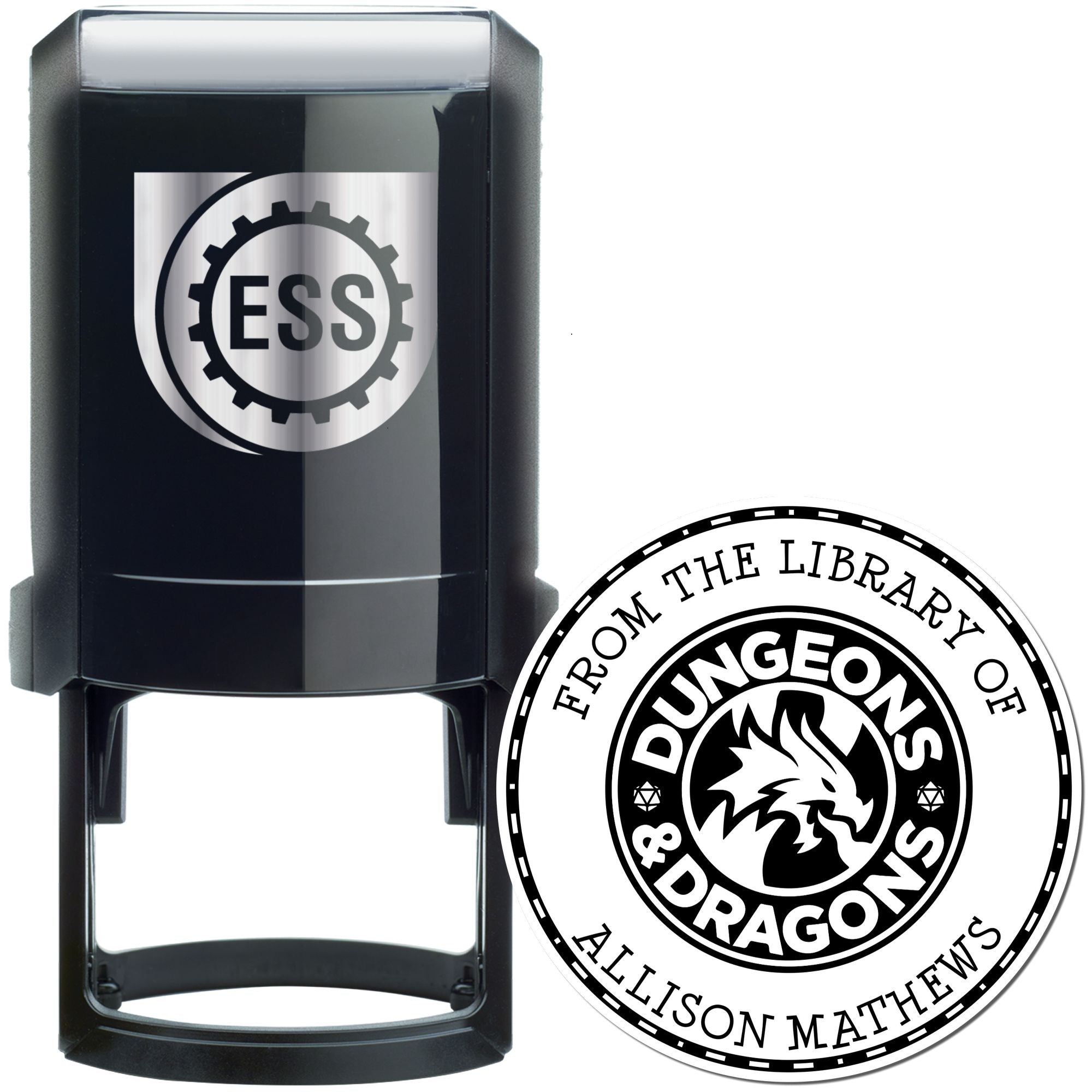 Horn of Valhalla Gamer Self-Inking Custom-Made Book Collection Stamp - Engineer Seal Stamps