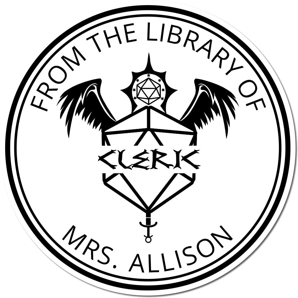 Quiver of Ehlonna Gamer Pre-Inked Customizable Bookplate Stamp - Engineer Seal Stamps