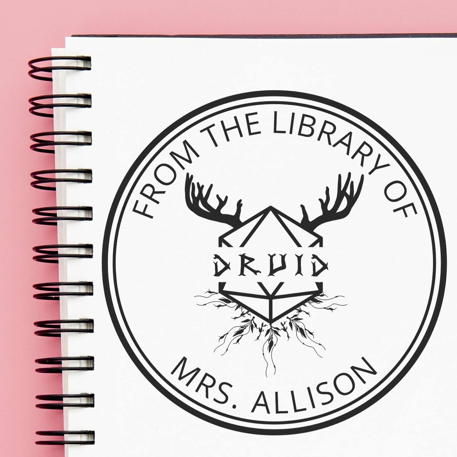 Ring of Regeneration Gamer Pre-Inked Customizable Book Ownership Stamp - Engineer Seal Stamps