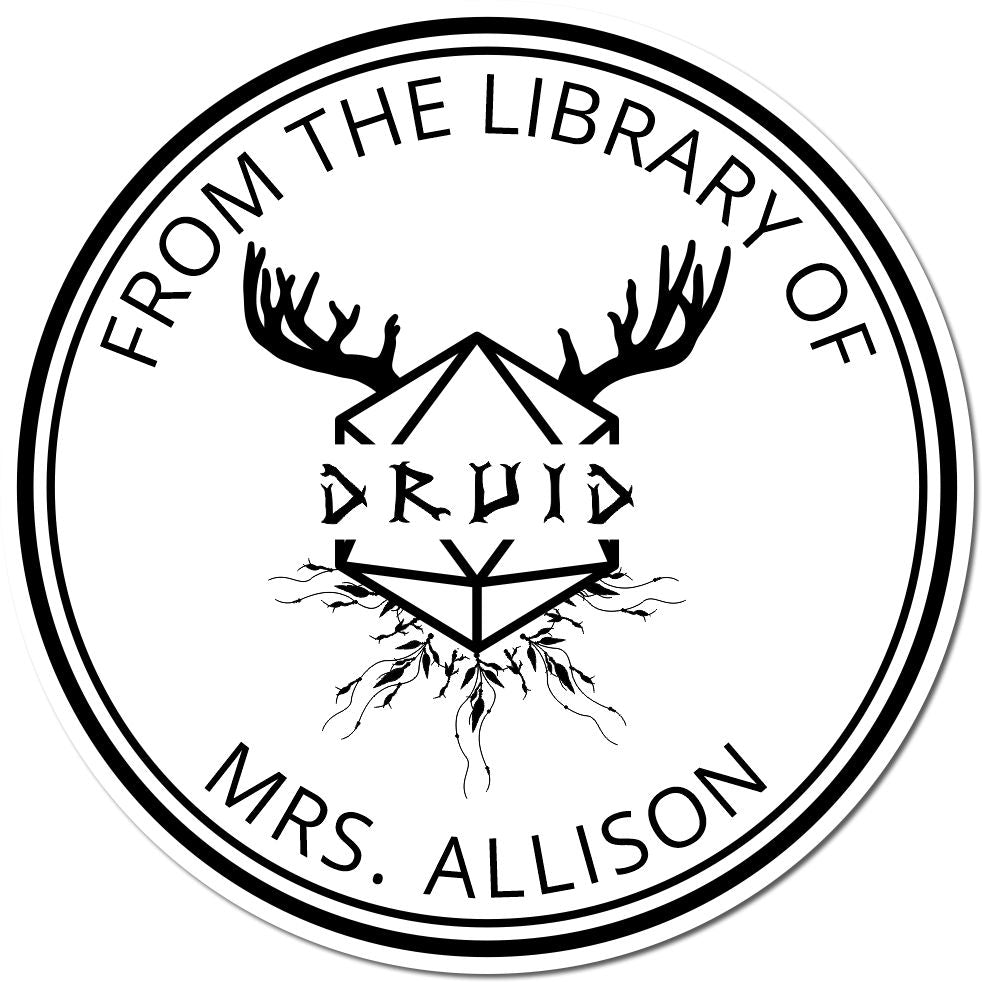 Ring of Regeneration Gamer Pre-Inked Customizable Book Ownership Stamp - Engineer Seal Stamps