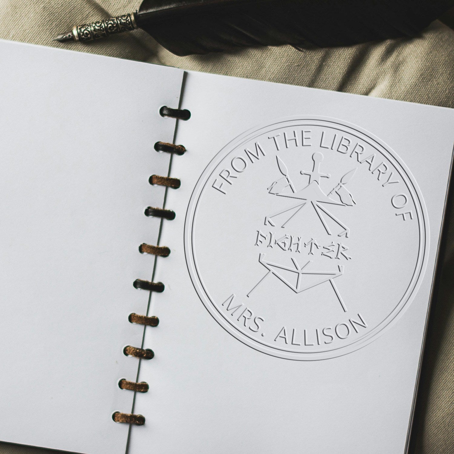 Shield of the Hidden Lord Gamer Desk Custom-Made Library Collection Seal - Engineer Seal Stamps