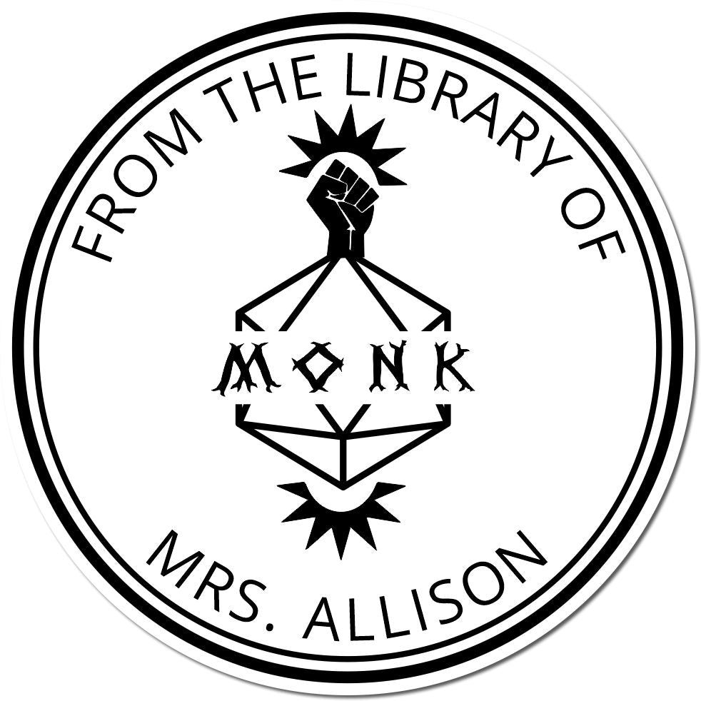 Wood Handle Tome of Clear Thought Gamer Personalized Library Return Stamp - Engineer Seal Stamps