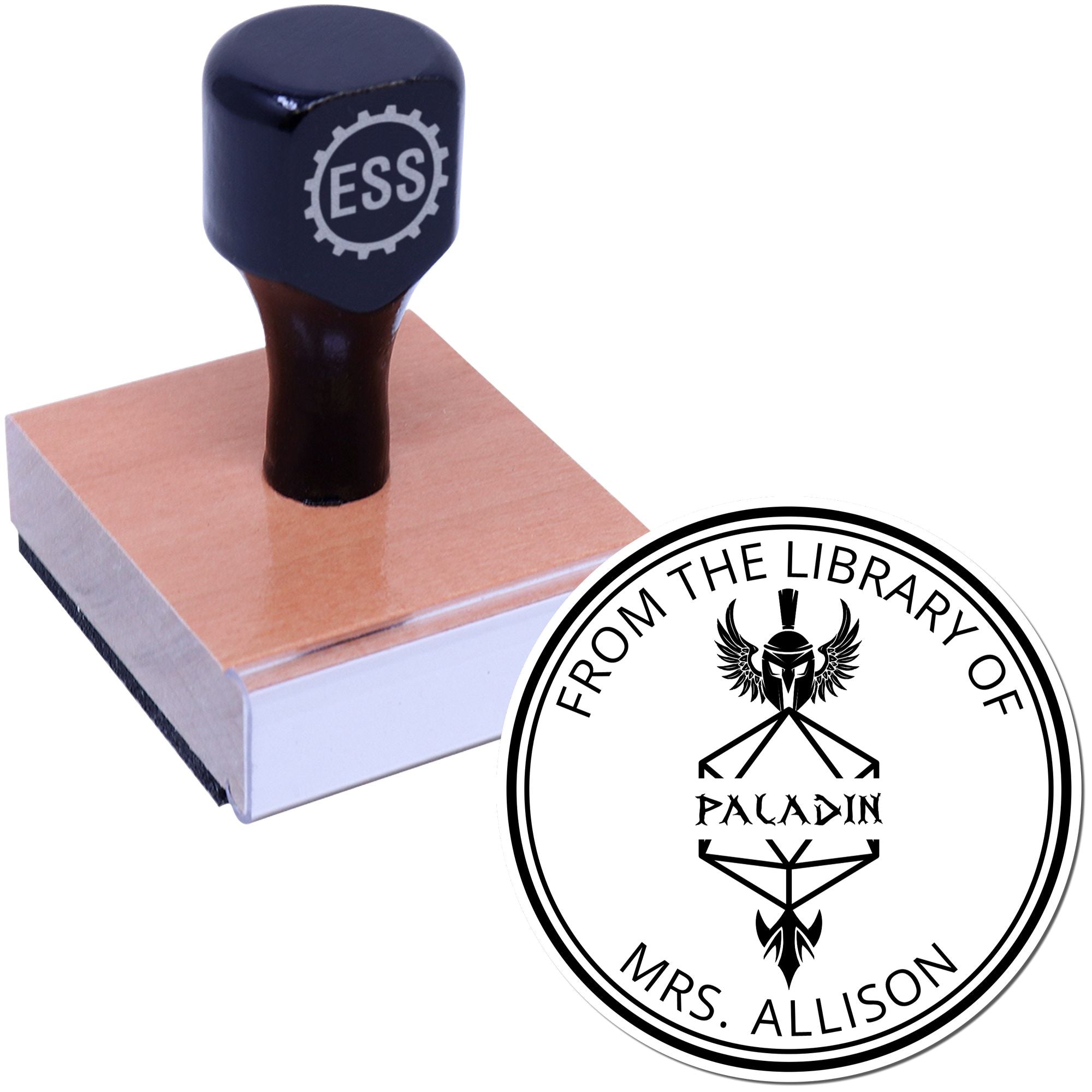 Wood Handle Vest of Escape Gamer Personalized From The Bookshelf Of Stamp - Engineer Seal Stamps