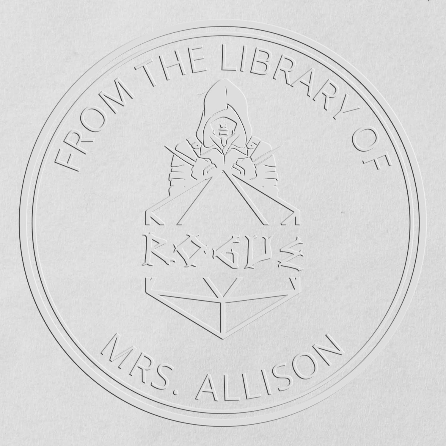 Figurine of Wondrous Power Gamer Desk Custom-Made Belongs To The Library Of Embossing Seal - Engineer Seal Stamps