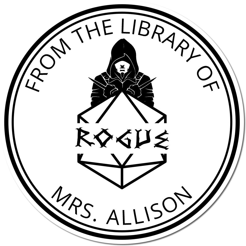 Figurine of Wondrous Power Gamer Pre-Inked Customizable Library Book Stamp - Engineer Seal Stamps