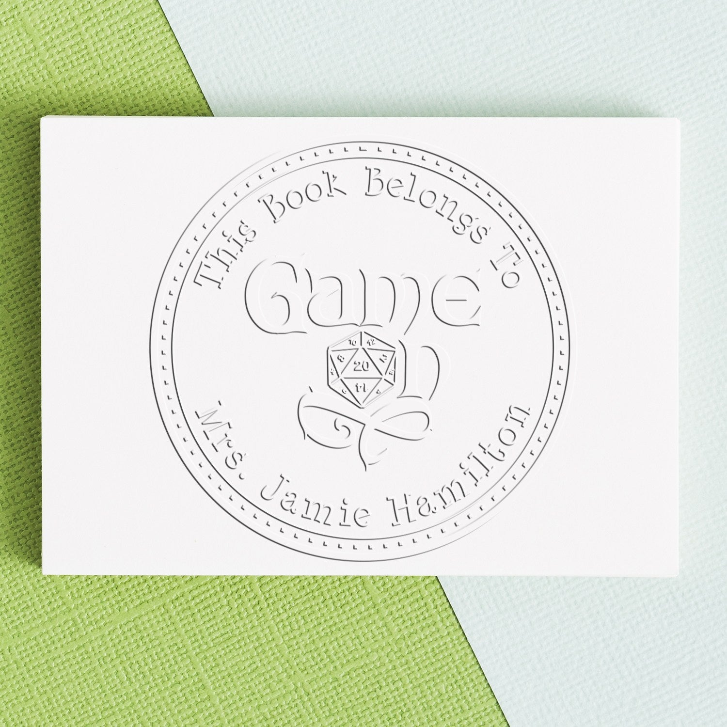 Lyre of Building Gamer Hybrid Customized Bookplate Design Seal - Engineer Seal Stamps
