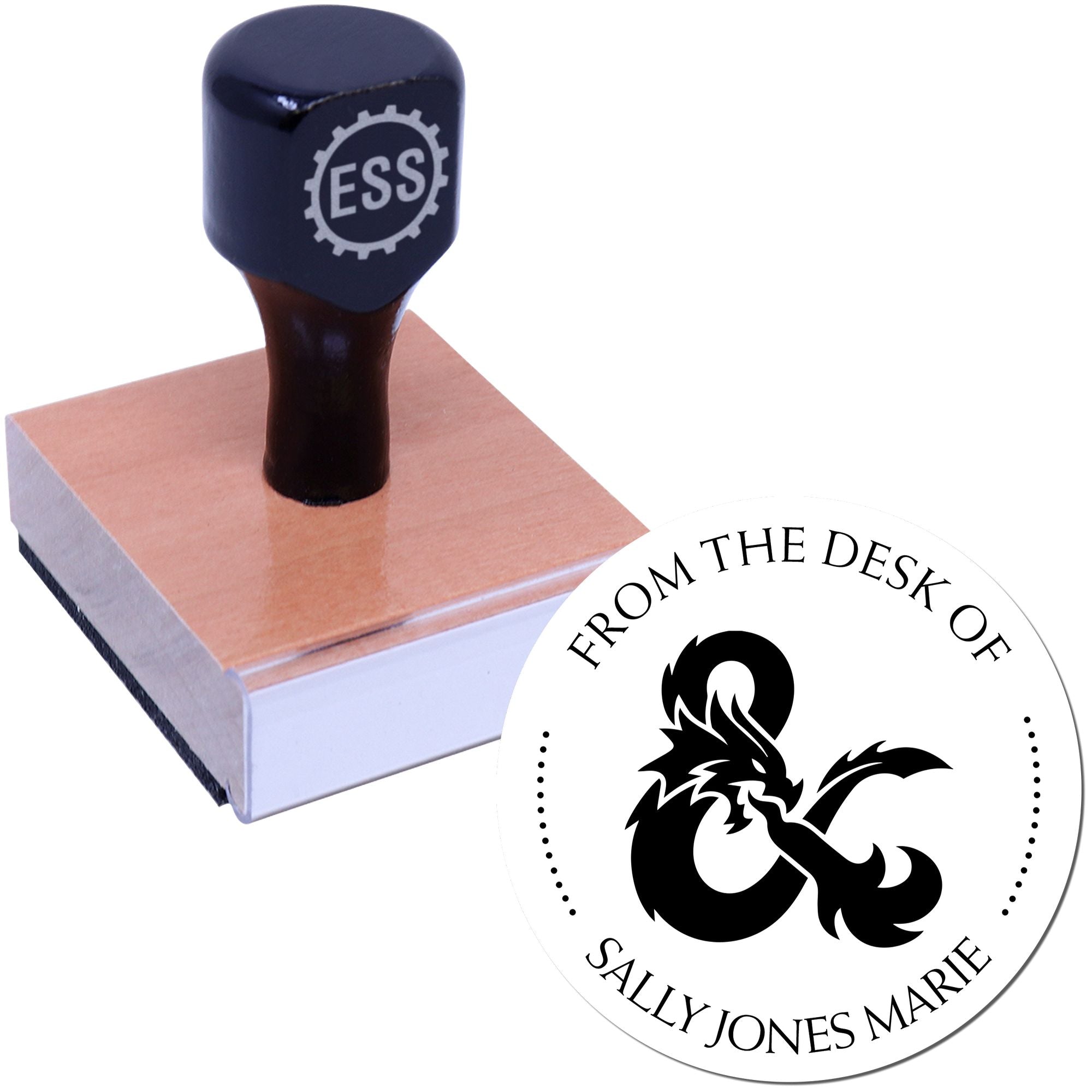 Wood Handle Necklace of Adaptation Gamer Personalized From The Private Collection Of Stamp - Engineer Seal Stamps