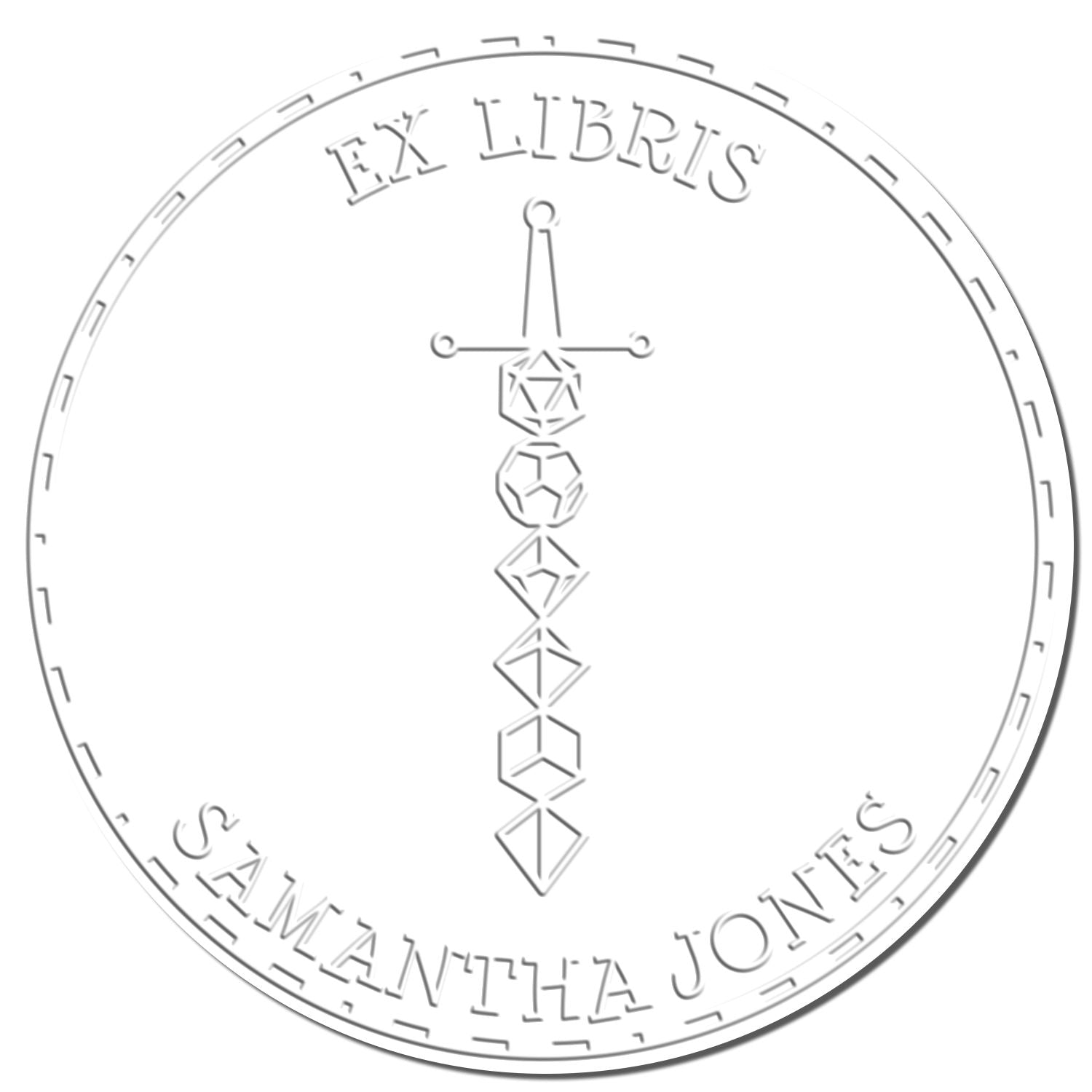 Potion of Giant Strength Gamer Hybrid Customized Bookplate Label Embossing Seal - Engineer Seal Stamps