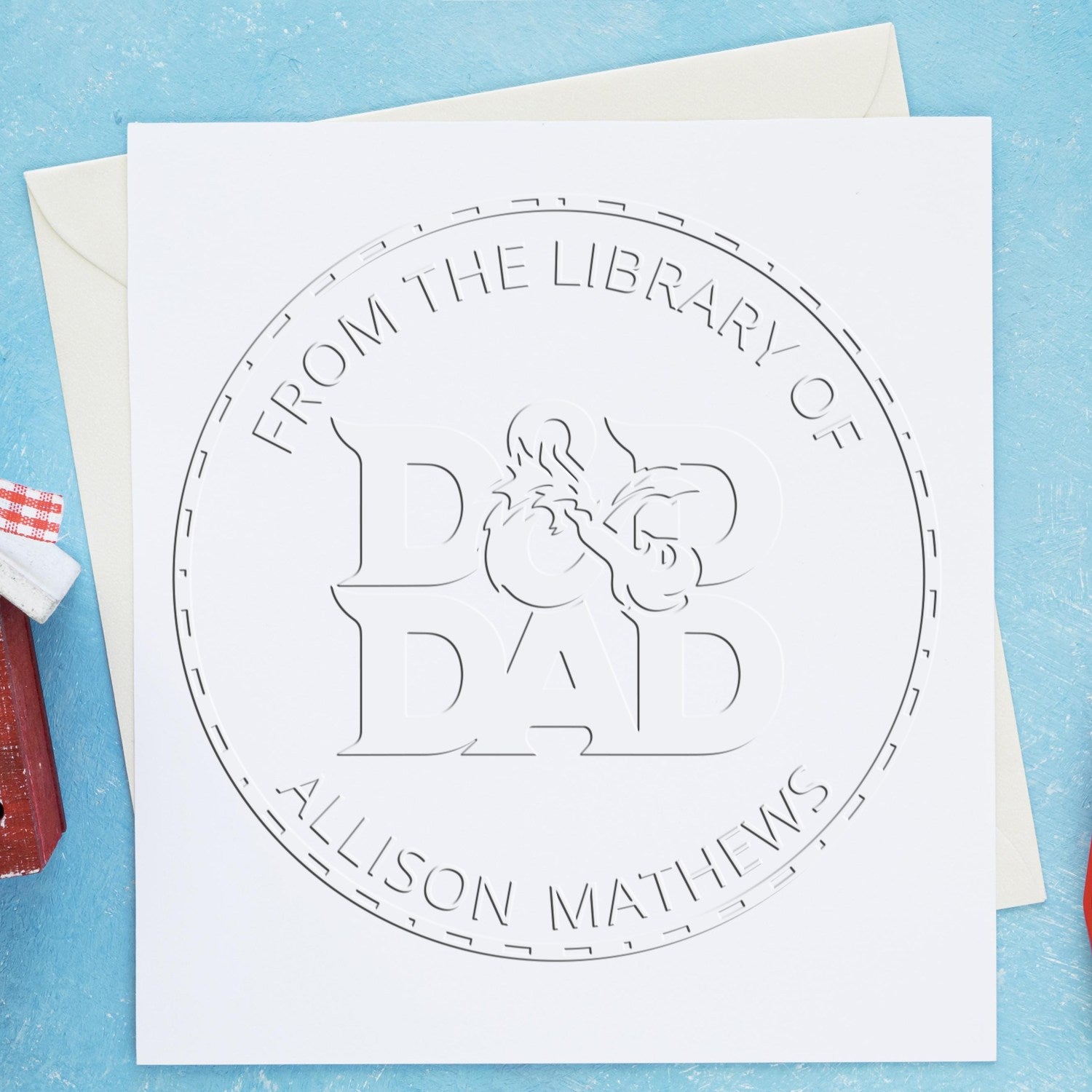 Quill of Scribing Gamer Handheld Personalized Book Library Embossing Seal
