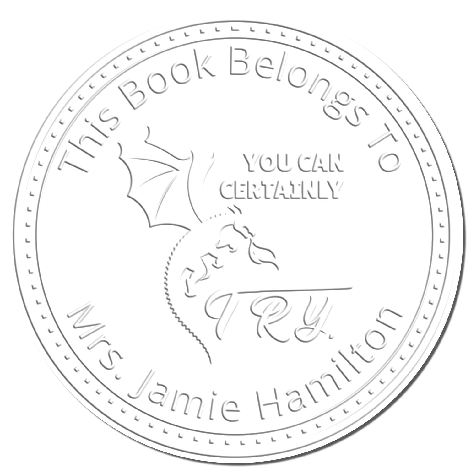 Soft Vorpal Sword Game Player Custom-Made Library Book Embosser - Engineer Seal Stamps