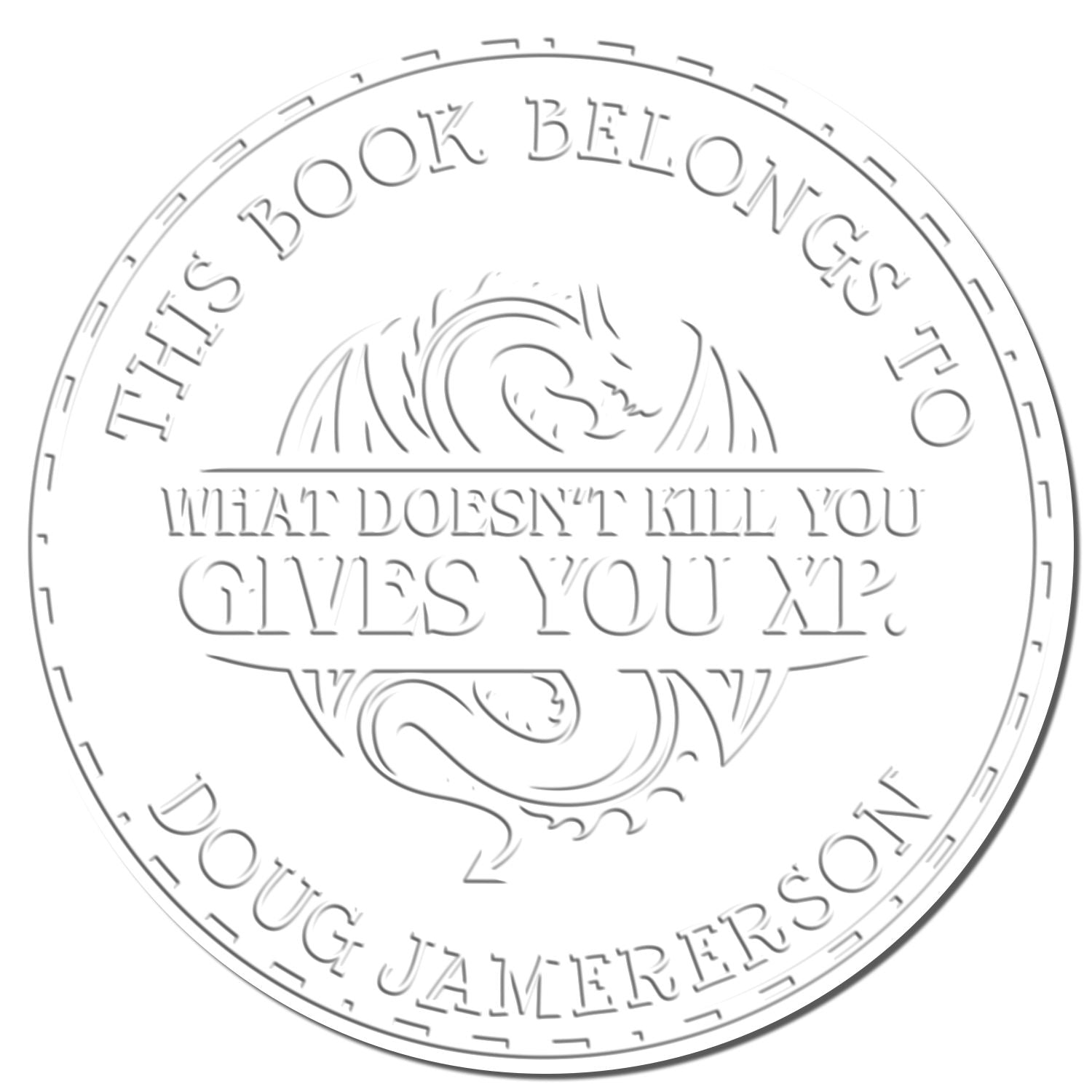 Cloak of the Bat Game Player Desk Custom-Made Library Book Belongs To Embosser - Engineer Seal Stamps