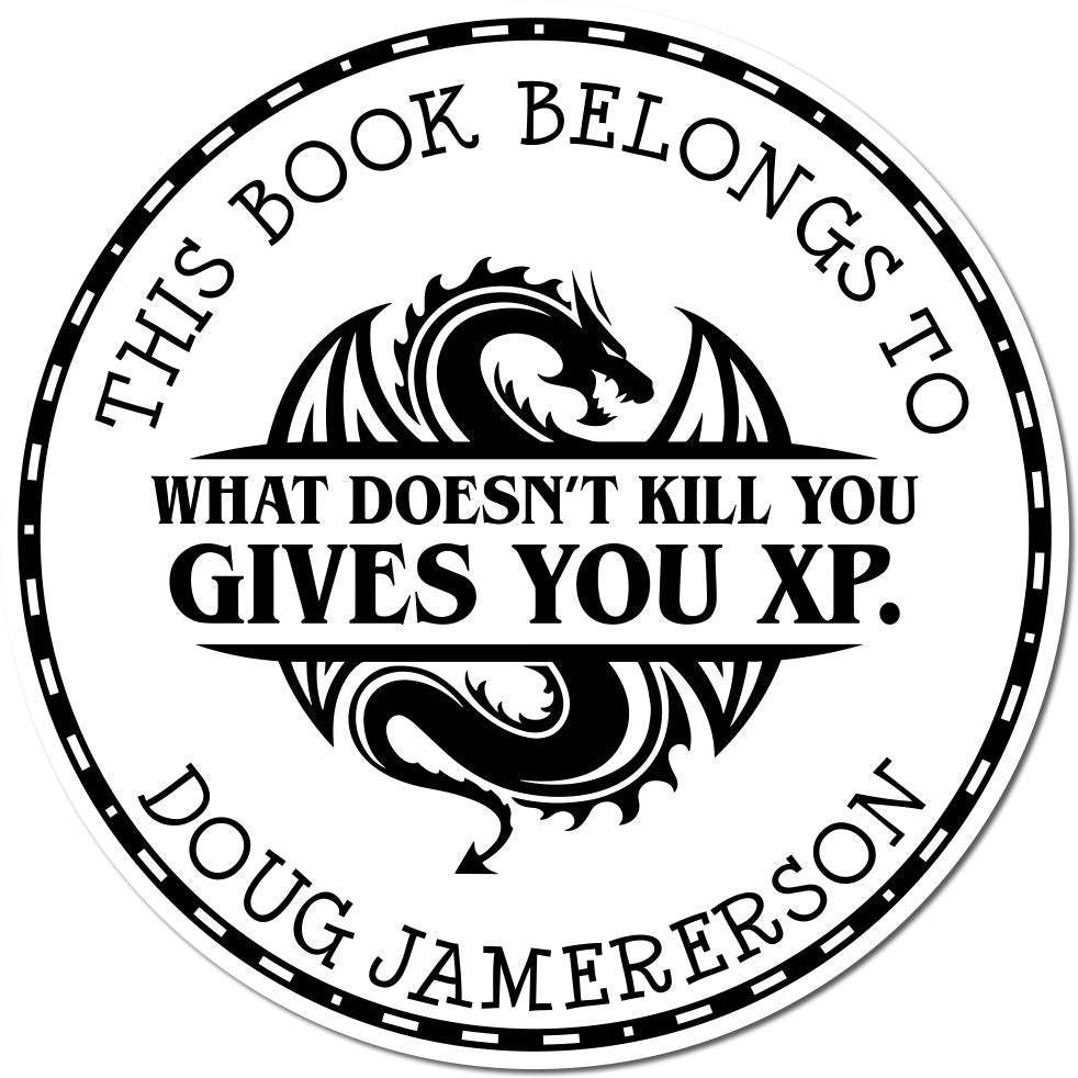 Cloak of the Bat Game Player Pre-Inked Customizable Bookplate Printing Stamp - Engineer Seal Stamps