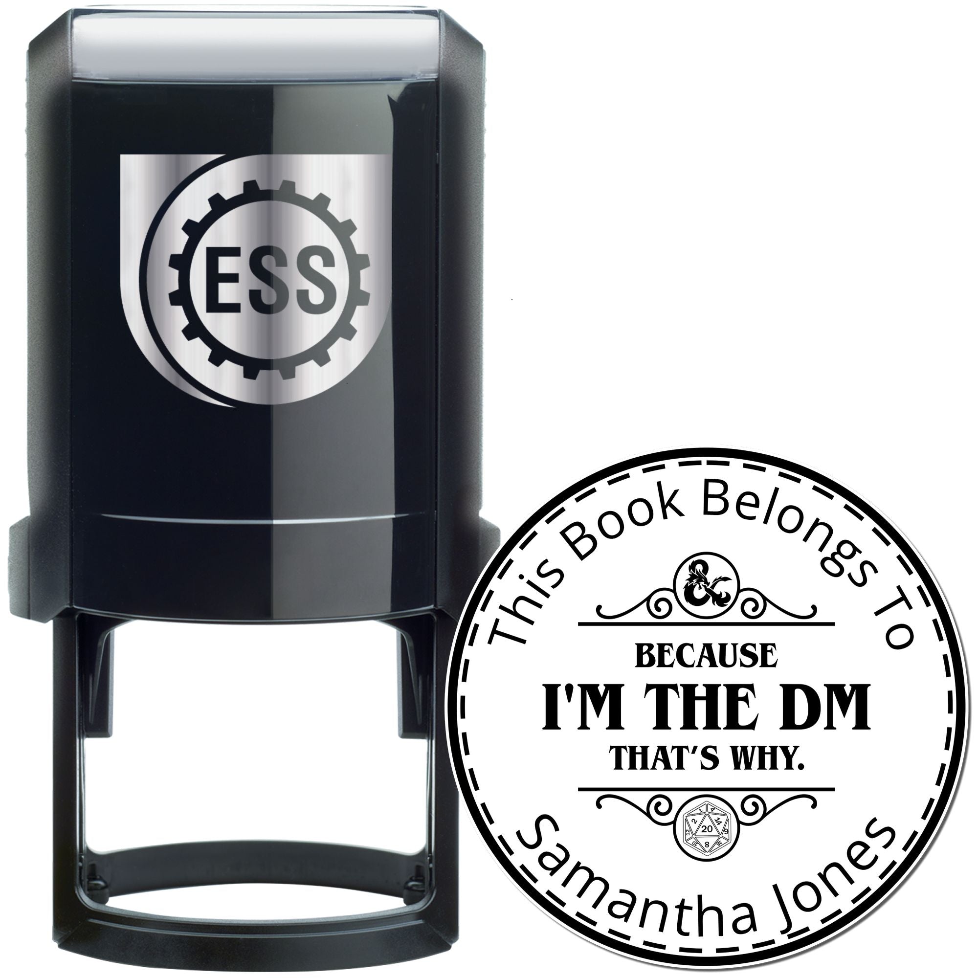 Deck of Illusions Game Player Self-Inking Custom-Made Book Ownership Stamp - Engineer Seal Stamps
