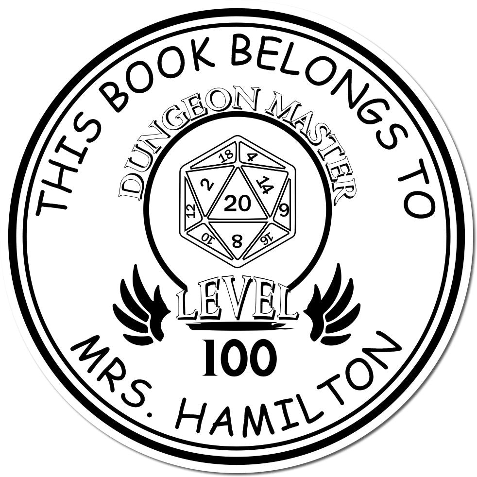 Wood Handle Elixir of Health Game Player Personalized Home Library Stamp - Engineer Seal Stamps