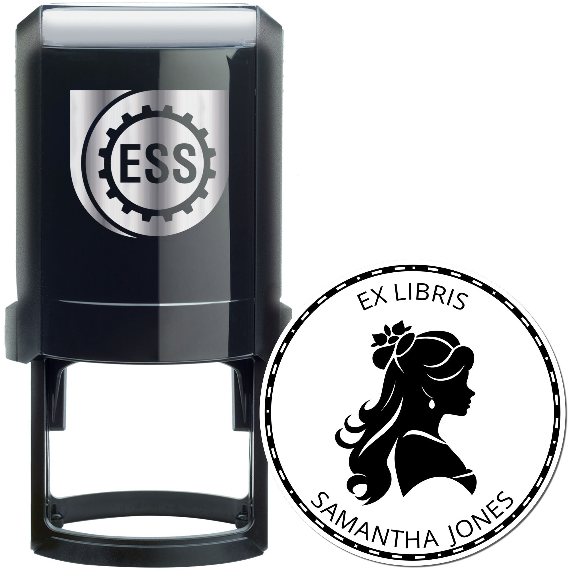 Princess Amelia Self-Inking Personalizable Book Monogram Stamp - Engineer Seal Stamps