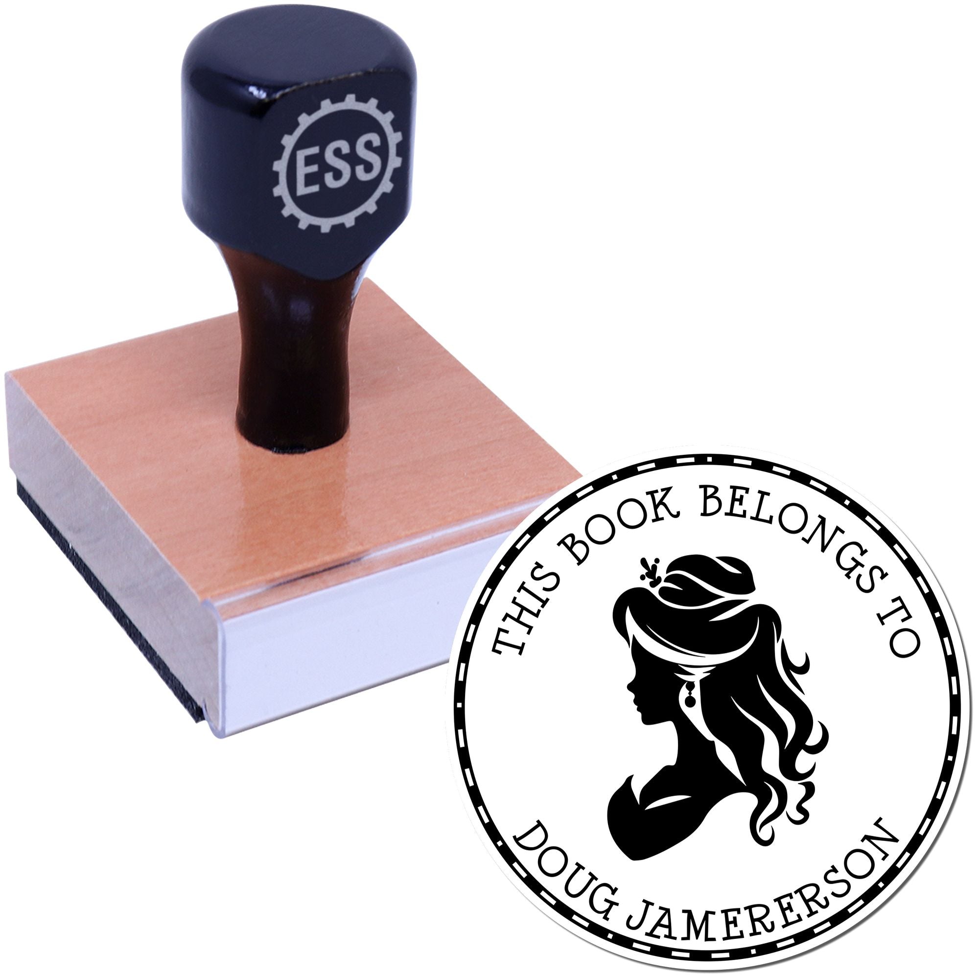 Wood Handle Princess Anastasia Customized Bookplate Maker Stamp - Engineer Seal Stamps