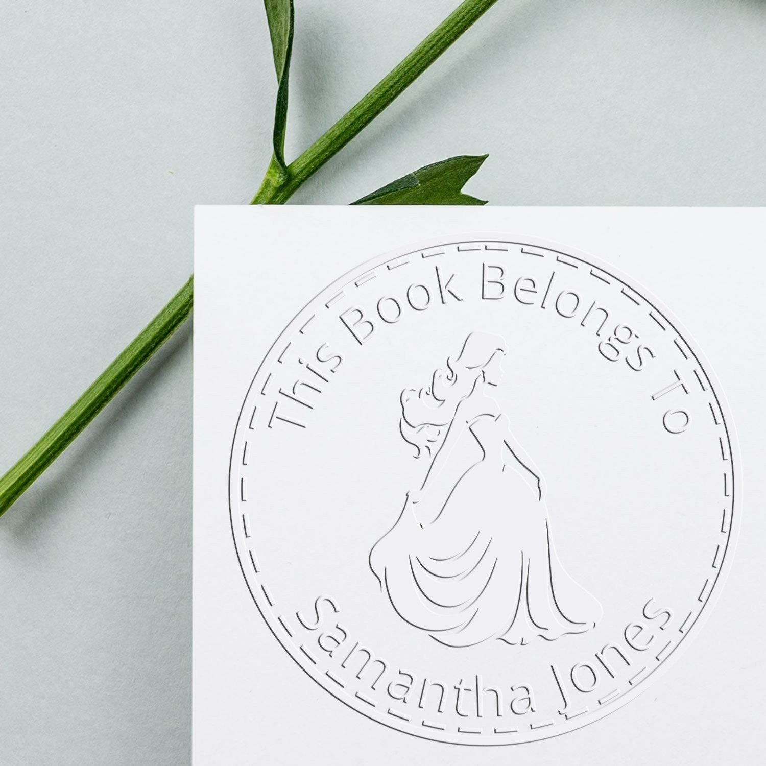 Soft Princess Arabella Custom-Made Bookplate Label Embossing Seal