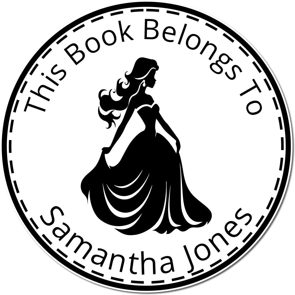 Princess Arabella Self-Inking Personalizable Book Logo Stamp - Engineer Seal Stamps