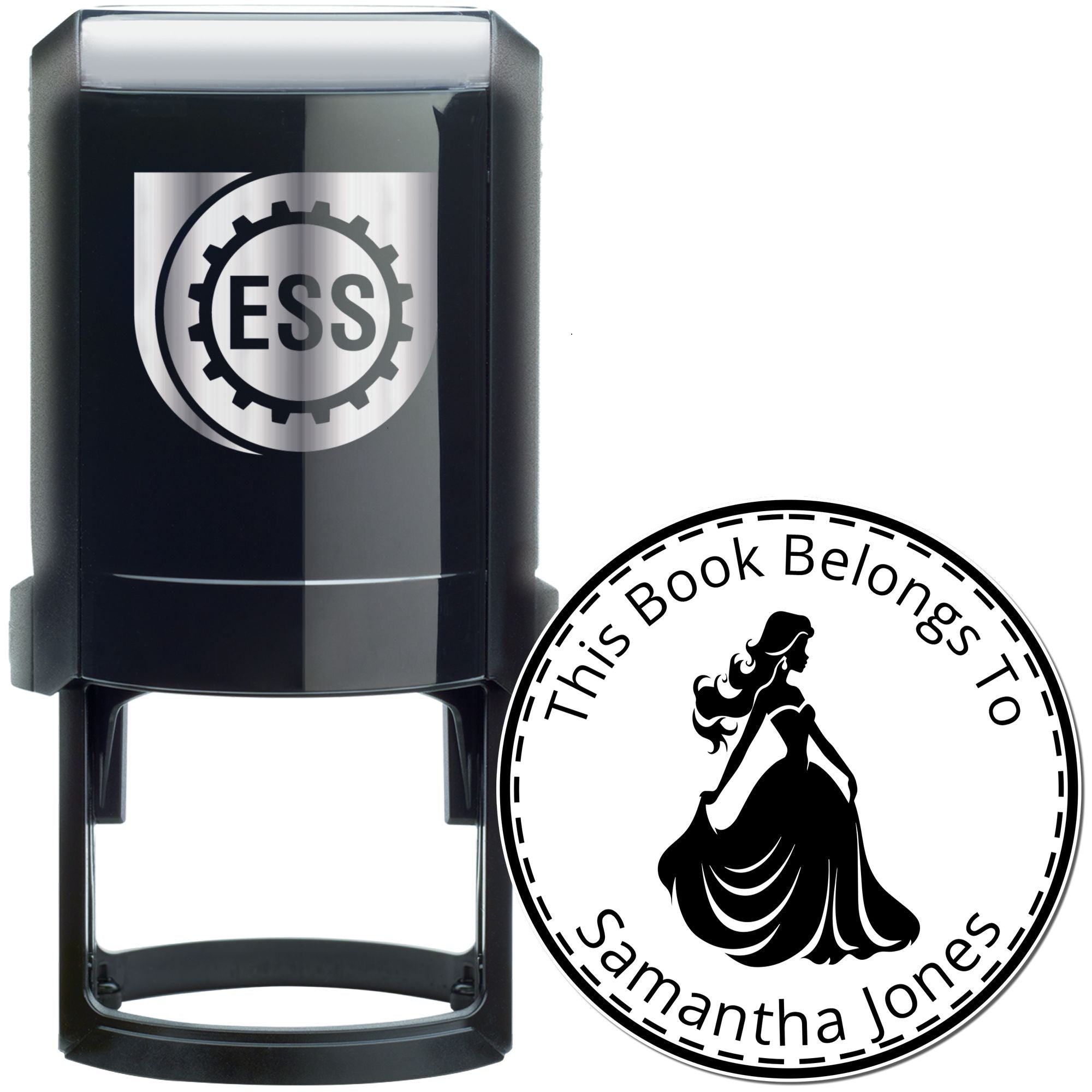 Princess Arabella Self-Inking Personalizable Book Logo Stamp - Engineer Seal Stamps