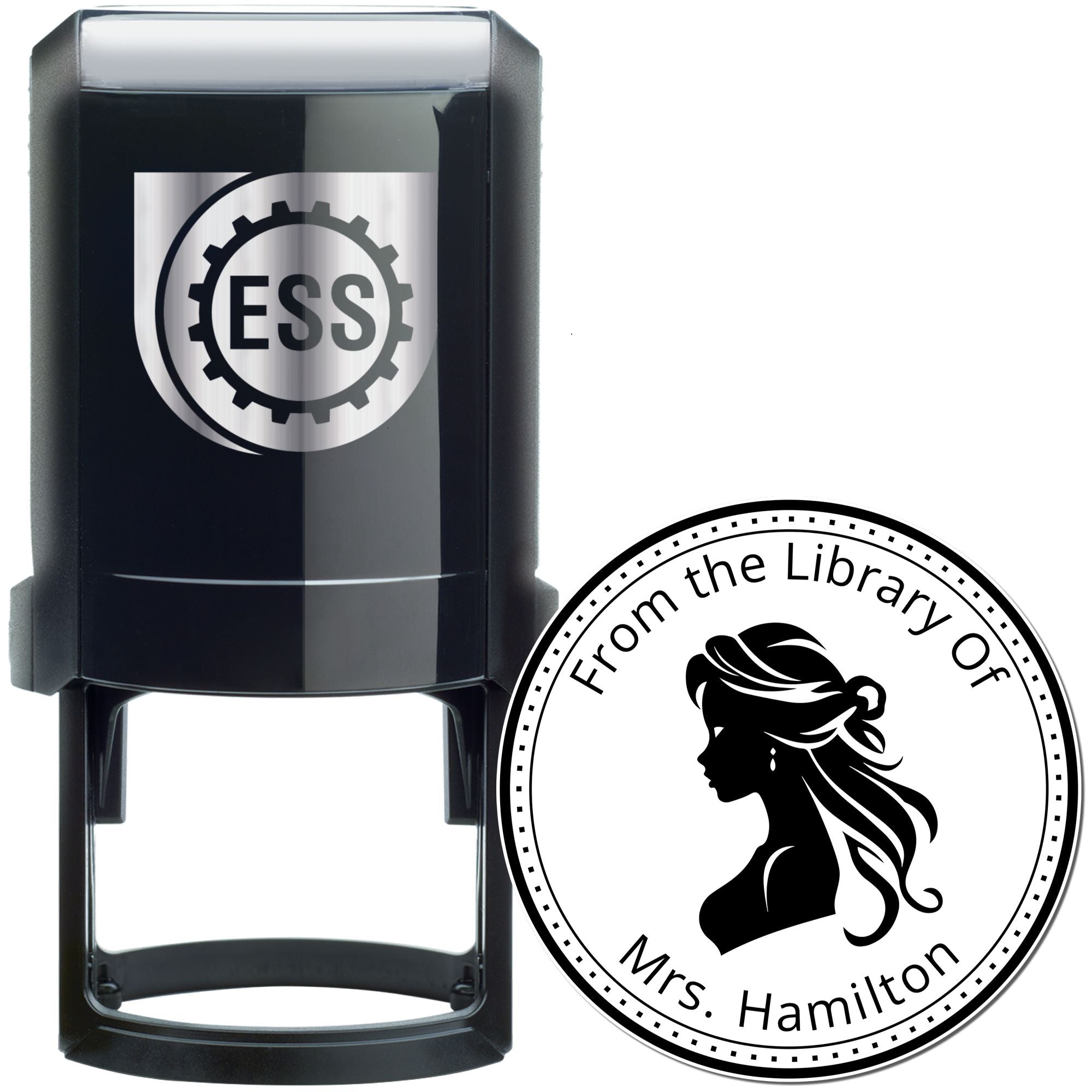 Princess Aurora Self-Inking Personalizable Book Branding Stamp - Engineer Seal Stamps