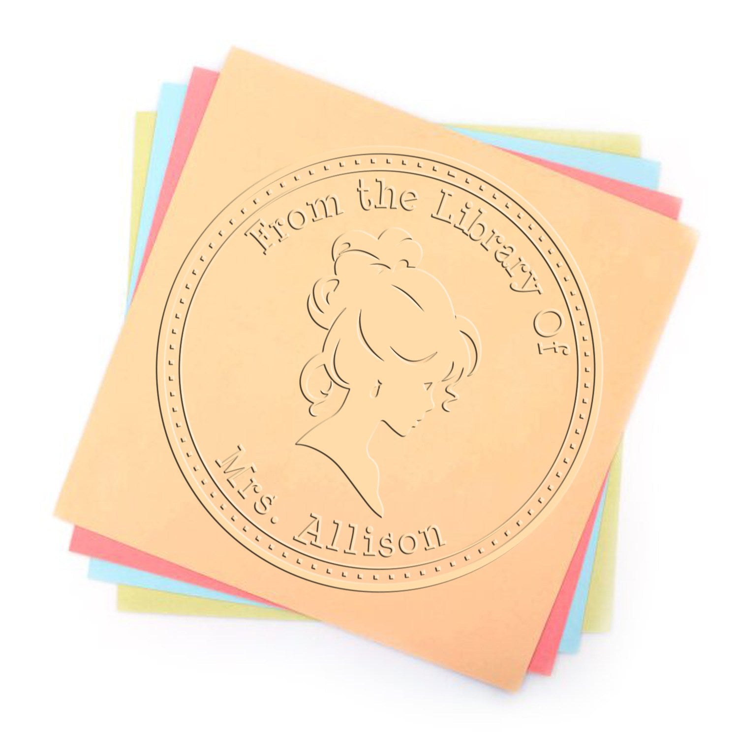 Soft Princess Beatrice Custom-Made Bookplate Sticker Embossing Seal