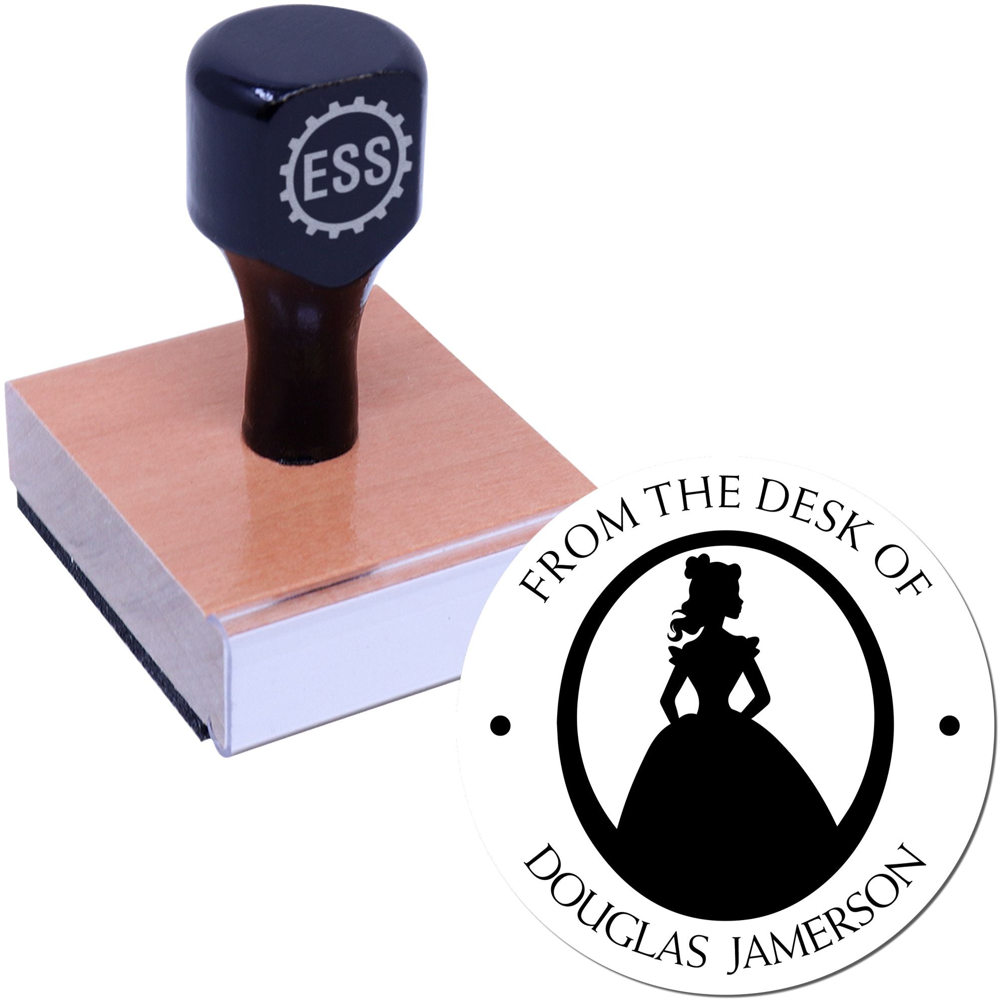 Wood Handle Princess Calliope Customized Name For Books Stamp - Engineer Seal Stamps