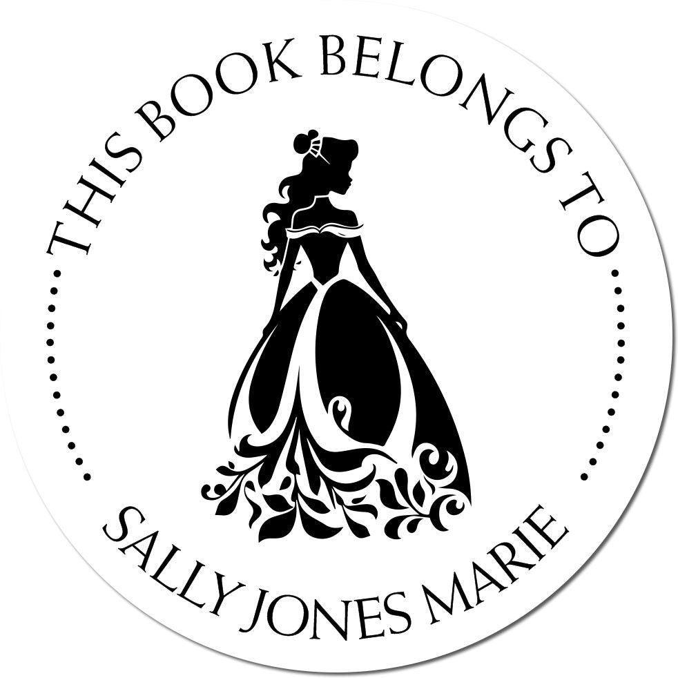 Princess Camilla Self-Inking Personalizable Book Identification Stamp - Engineer Seal Stamps