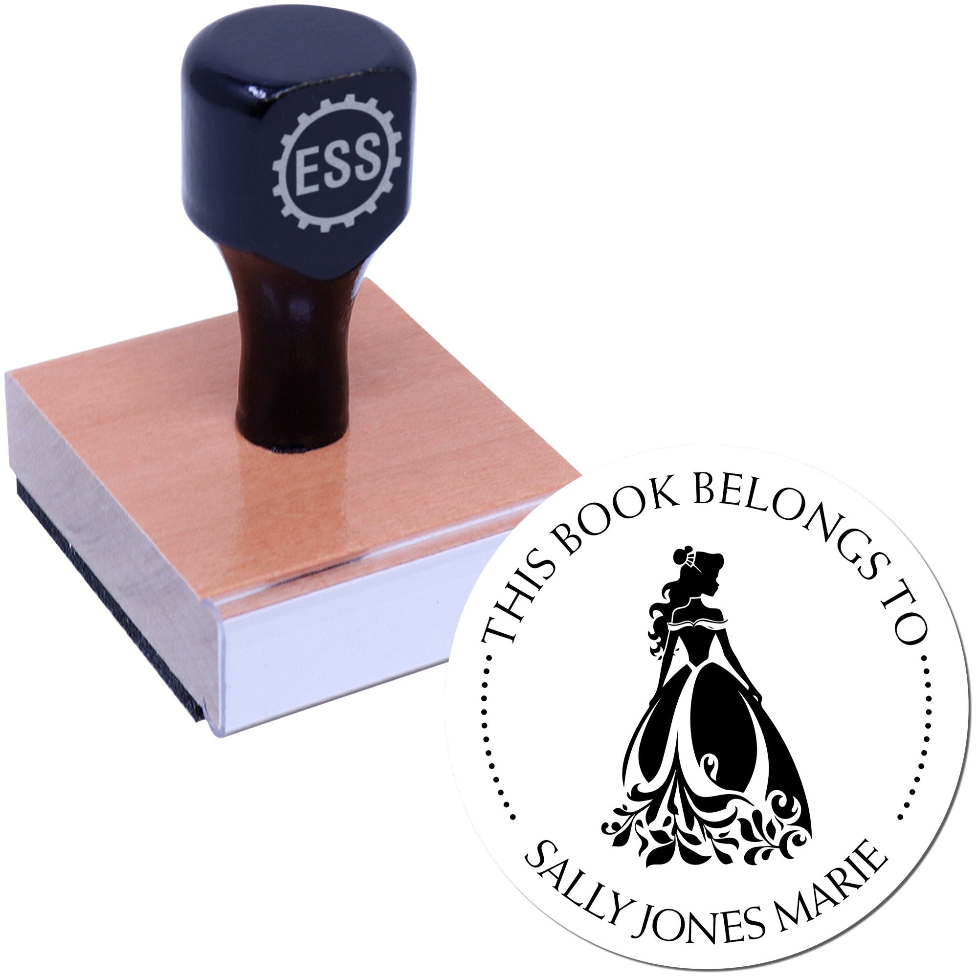 Wood Handle Princess Camilla Customized Library Gift Stamp - Engineer Seal Stamps