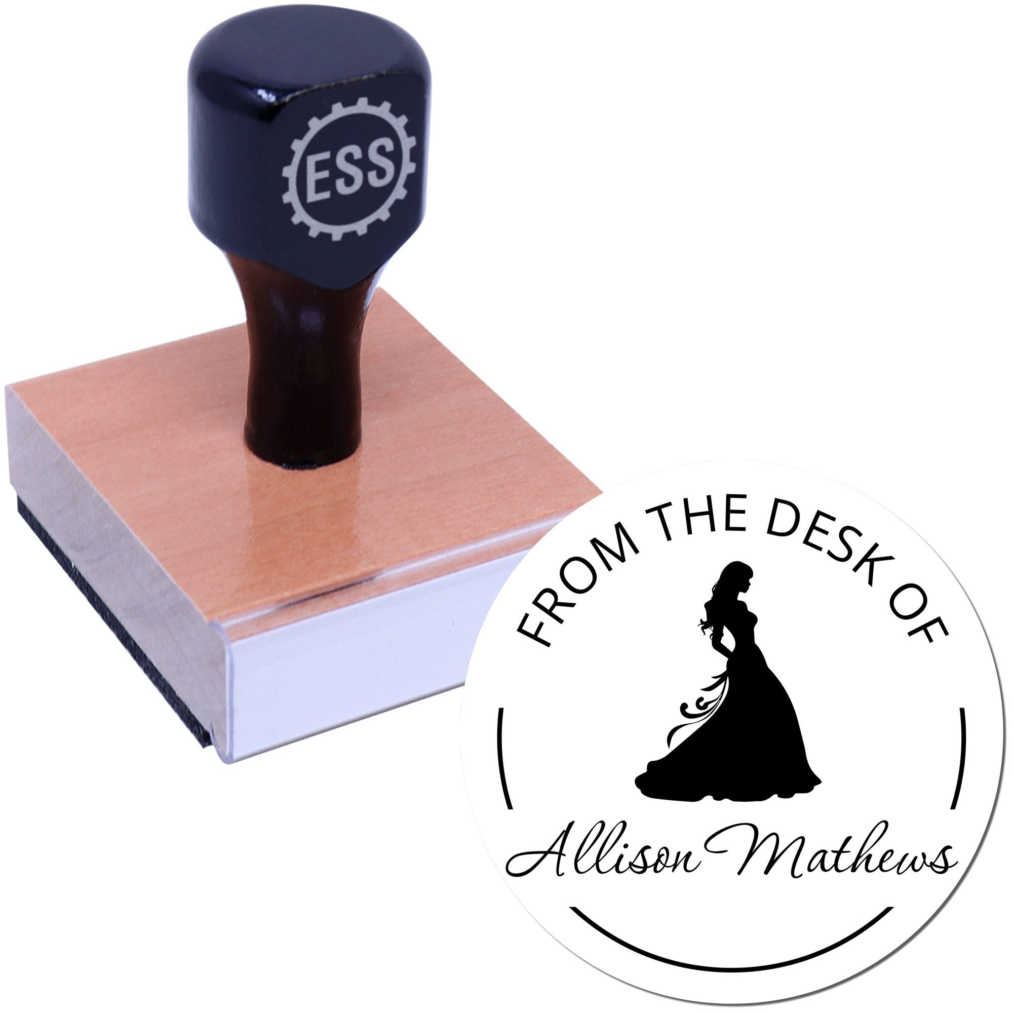 Wood Handle Princess Celeste Customized From The Collection Of Stamp - Engineer Seal Stamps