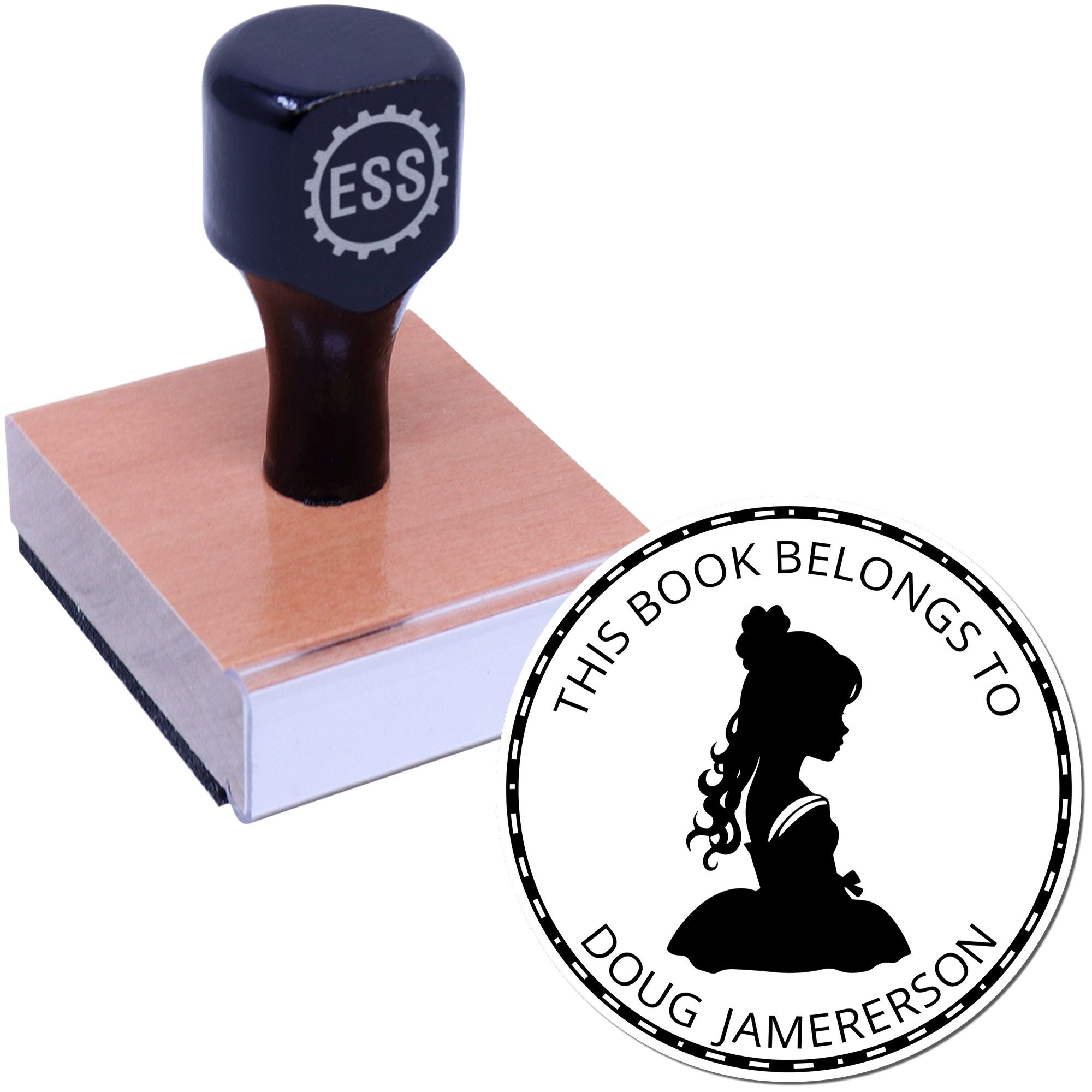 Wood Handle Princess Diana Customized From The Private Library Of Stamp - Engineer Seal Stamps