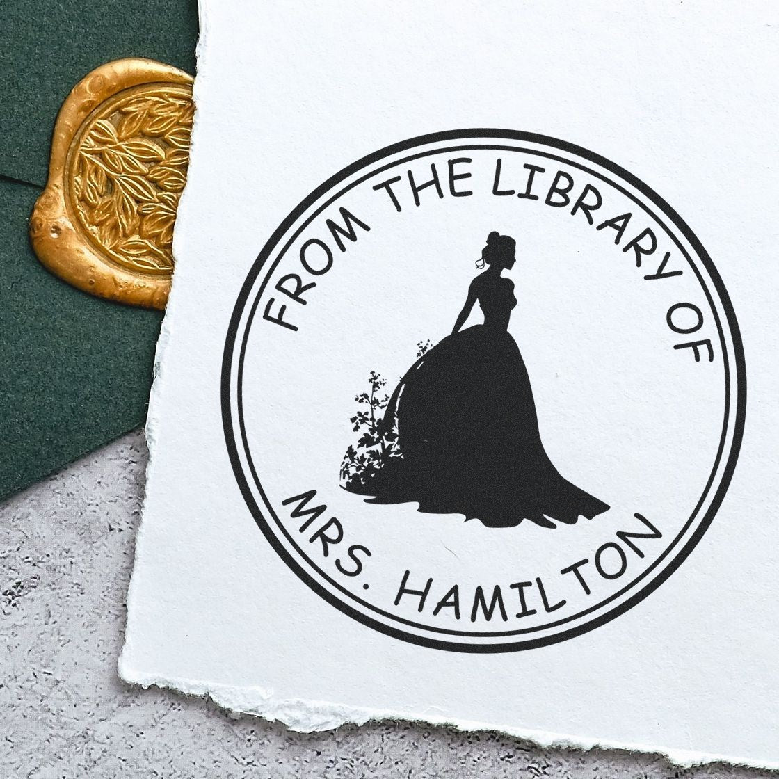 Wood Handle Princess Eleanor Customized Book Plate Stamp - Engineer Seal Stamps