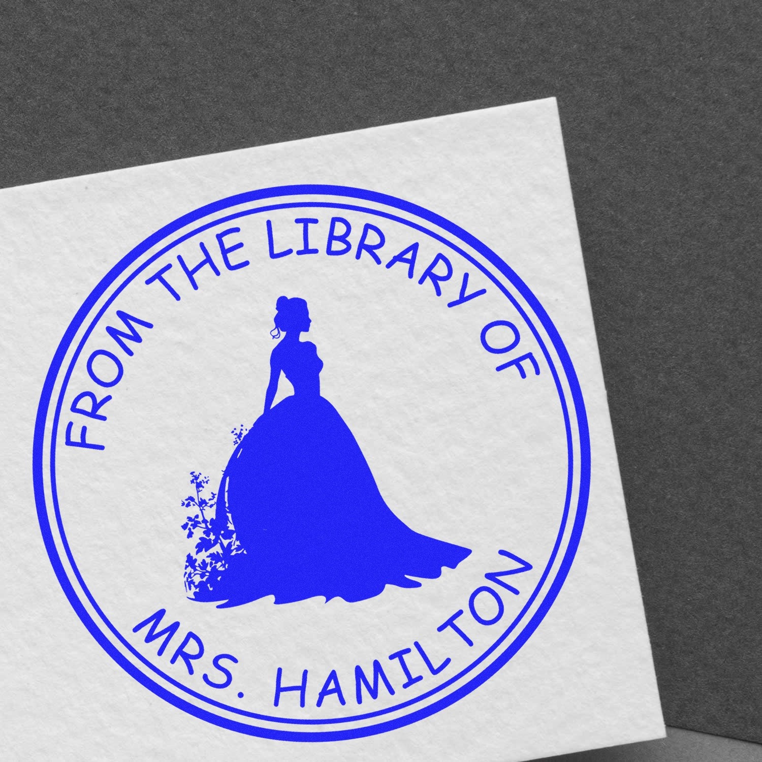 Princess Eleanor Self-Inking Personalizable Bookplate Sticker Stamp - Engineer Seal Stamps